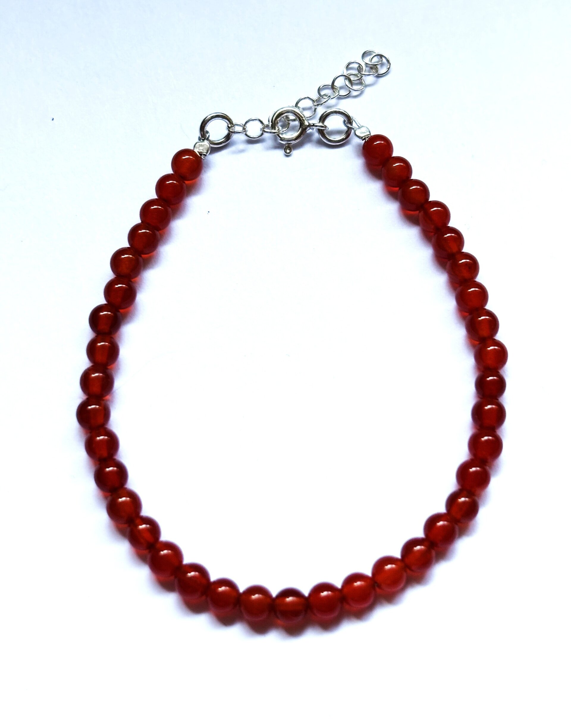 Pulsera ajustable piedra natural de cornalina - 1