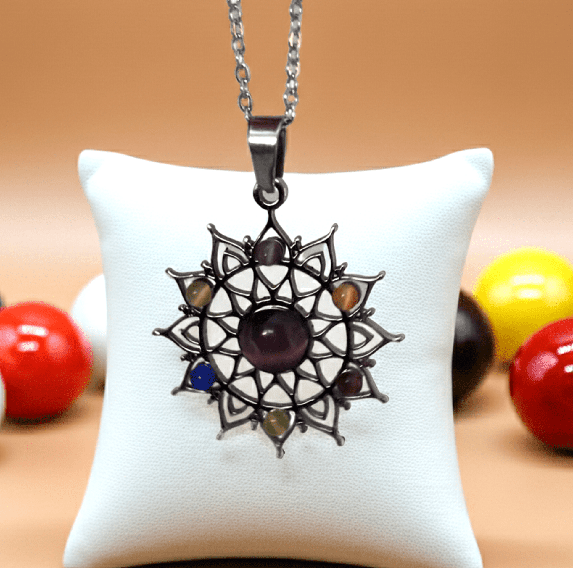 Collar 7 chakras piedras naturales - 1