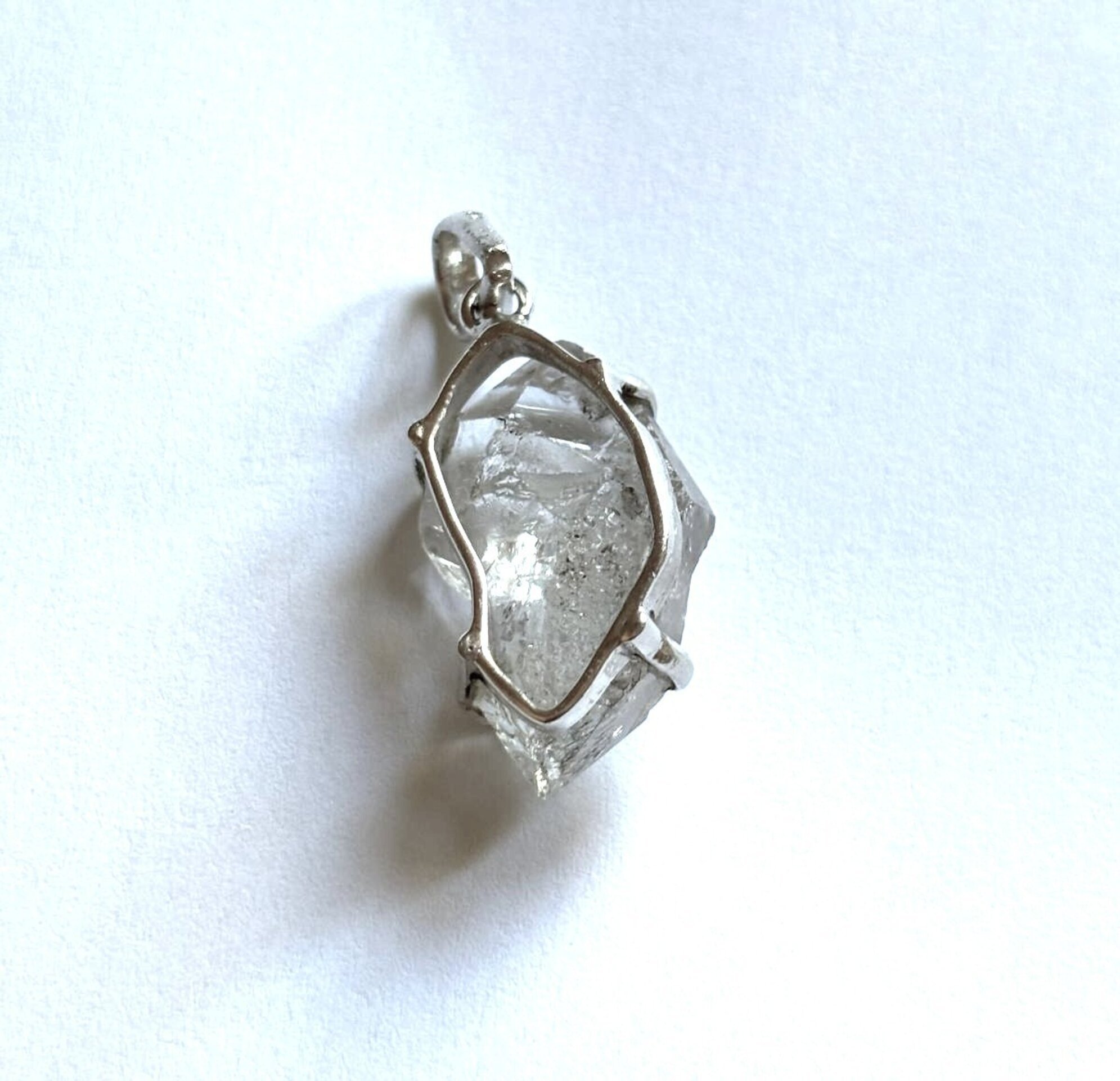colgante piedra natural cuarzo diamante herkimer - 4