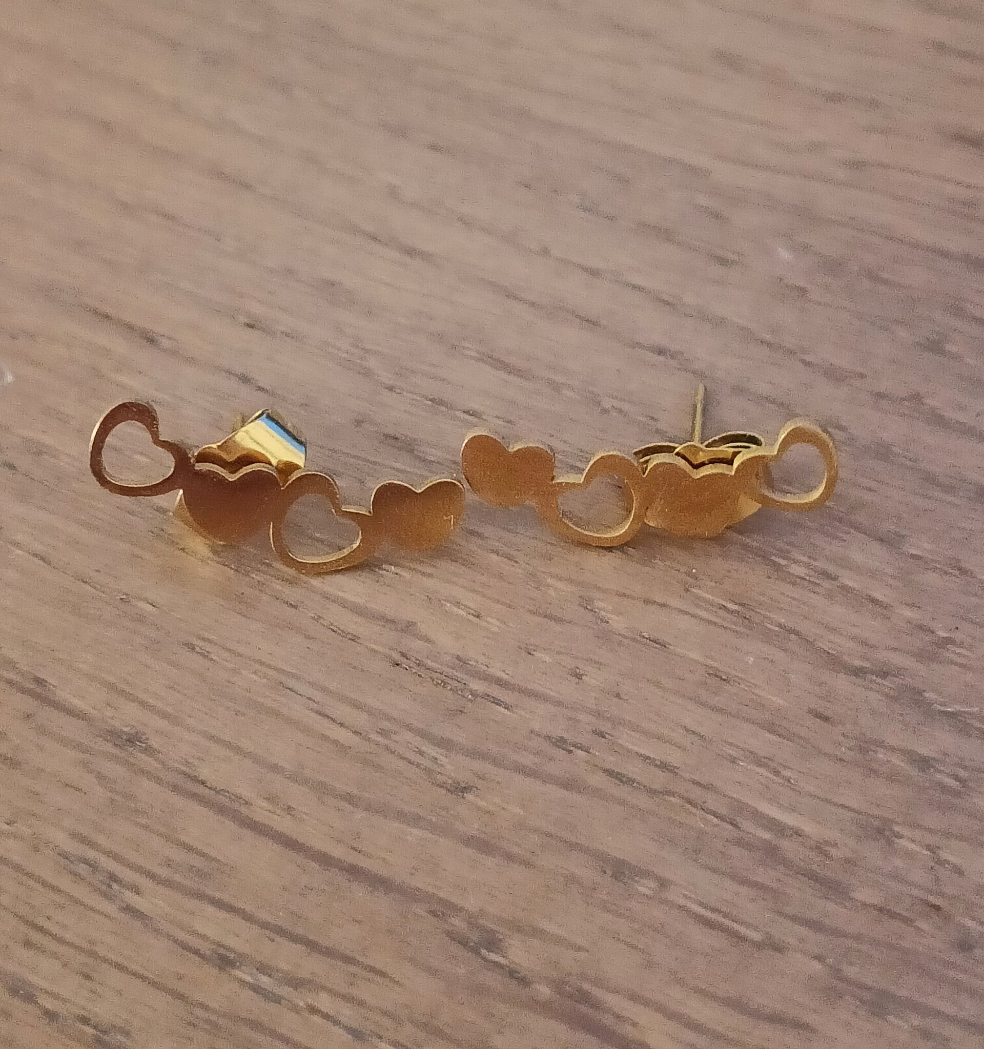 Pendientes trepadores corazones - 2