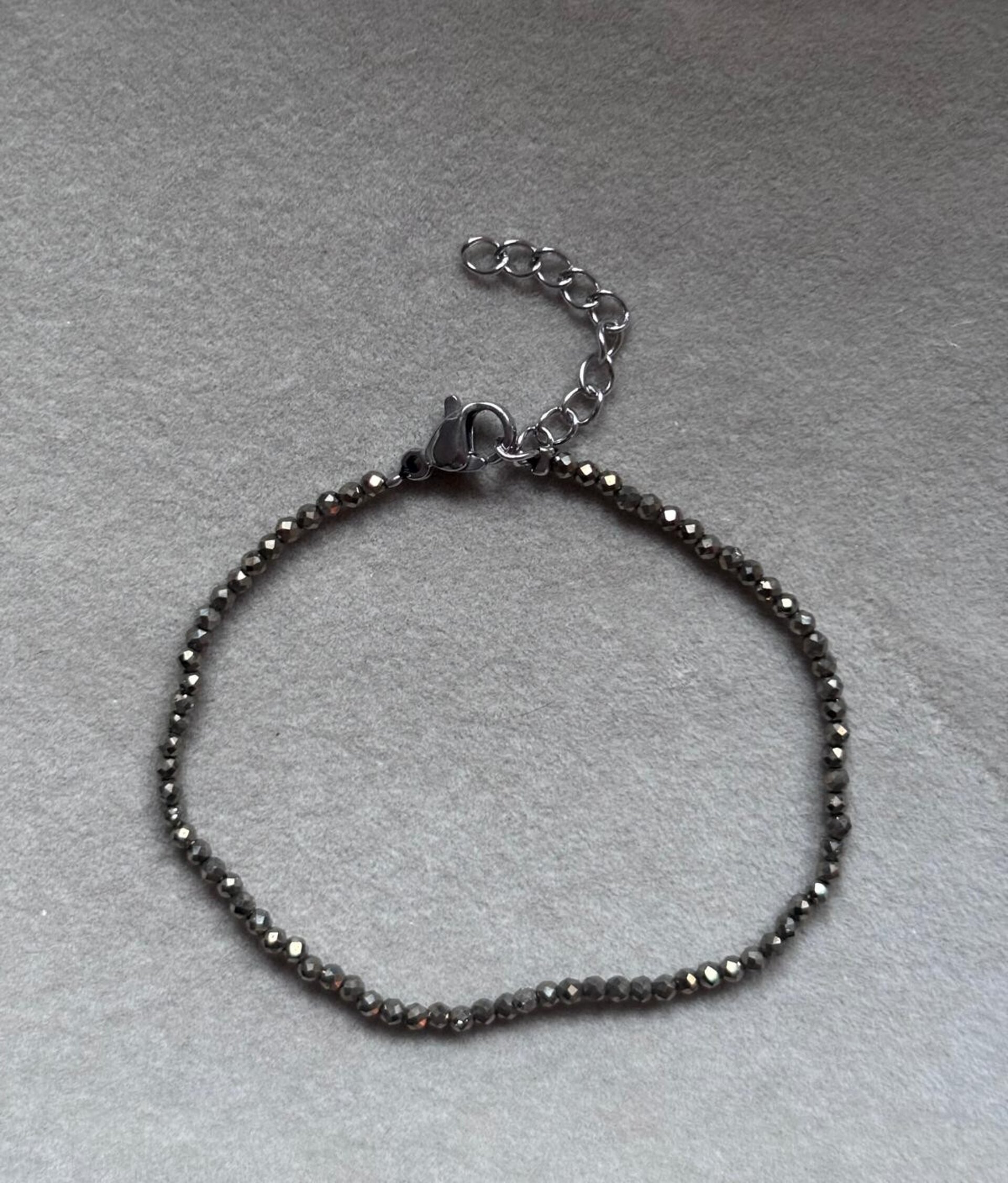 Pulsera  pirita facetada (acero inoxidable) - 2