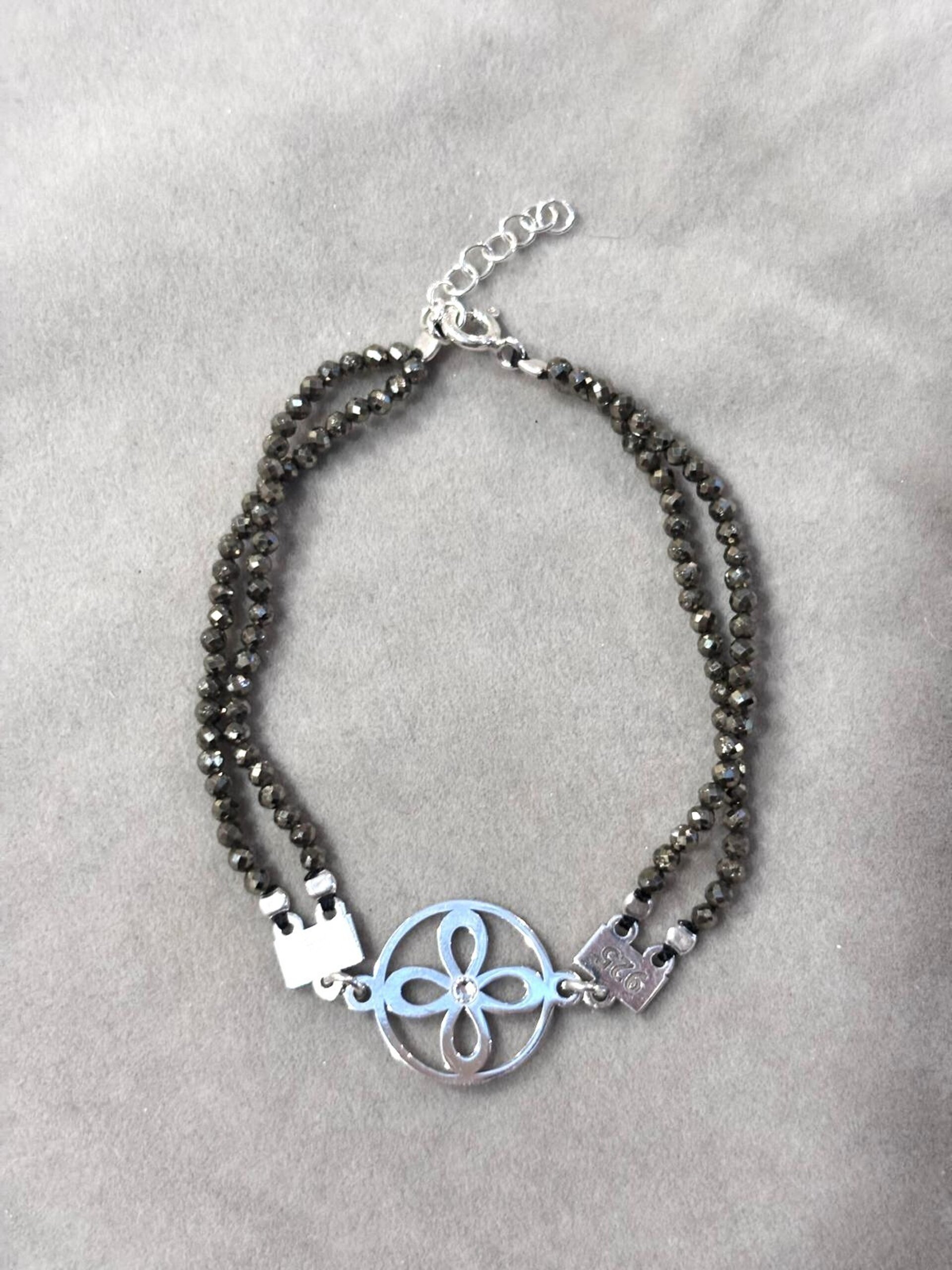 pulseras sigilo de la abundancia con pirita facetada natural - 2