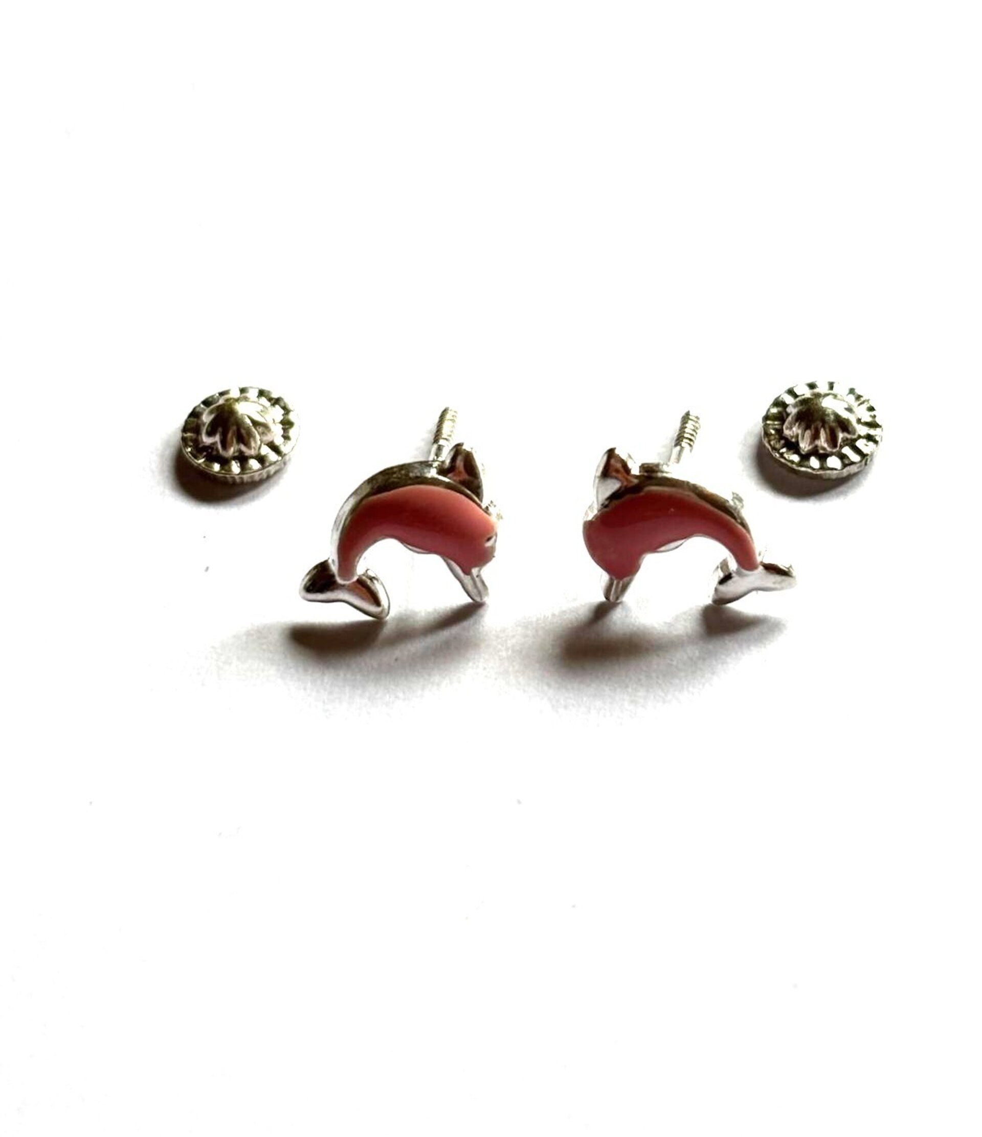 Pendientes delfín rosa - 1