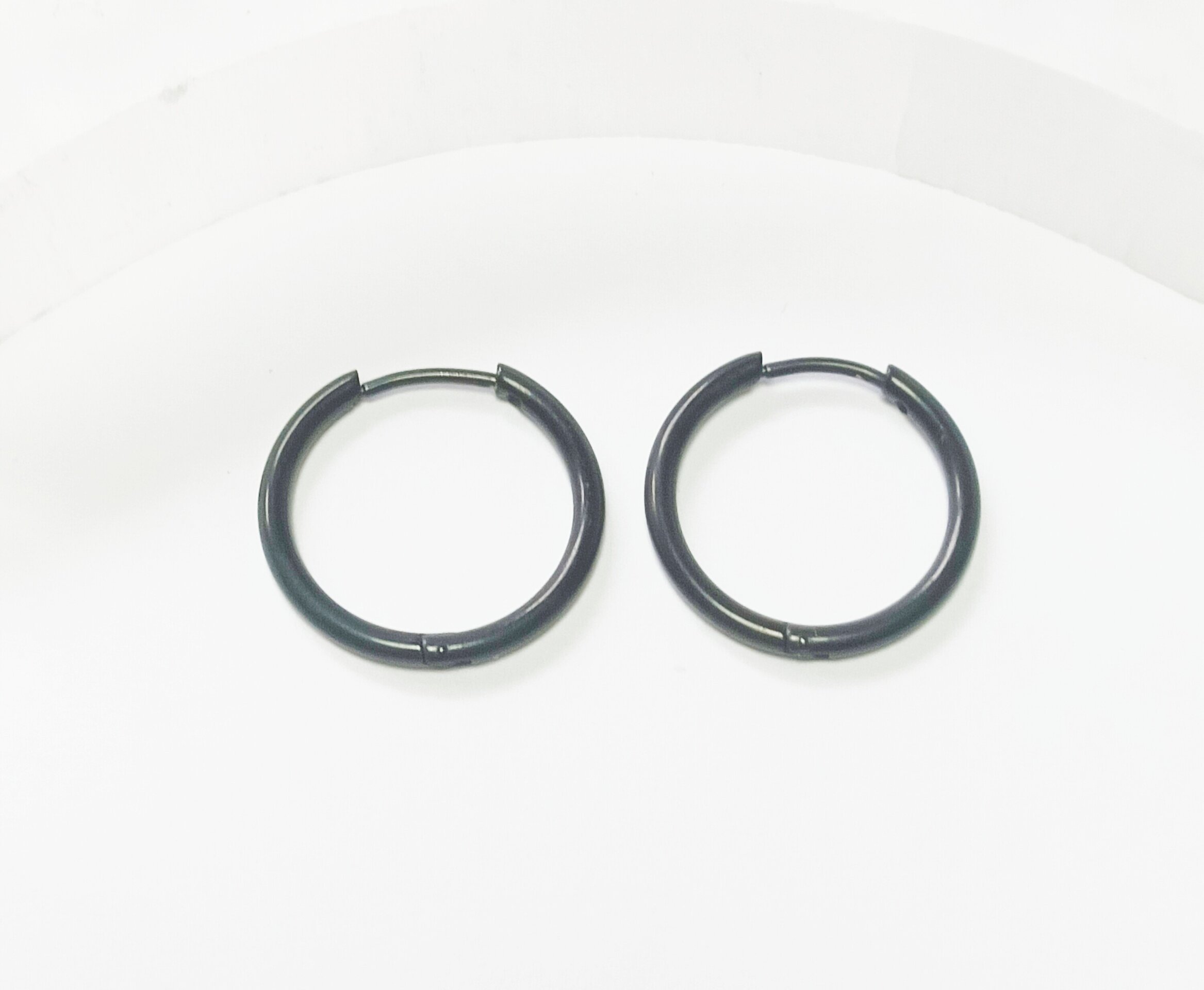 Pendientes aros negros - 2