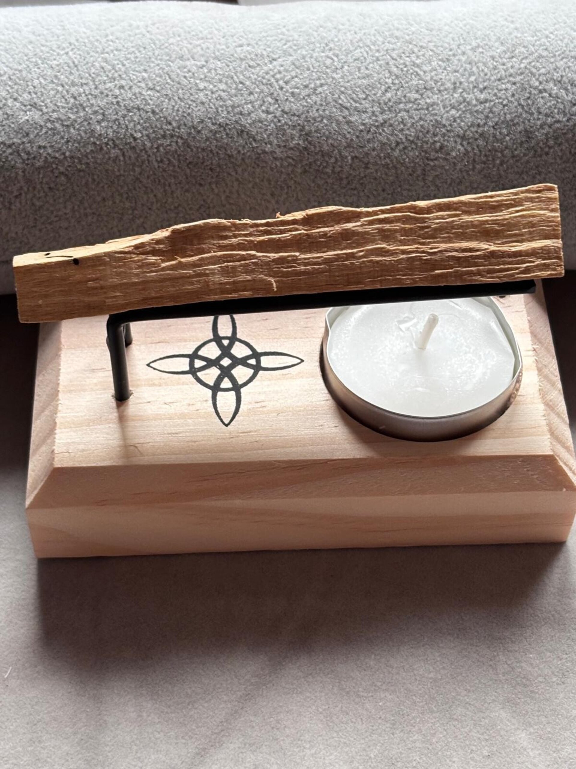 porta incienso madera nudo de bruja - 7