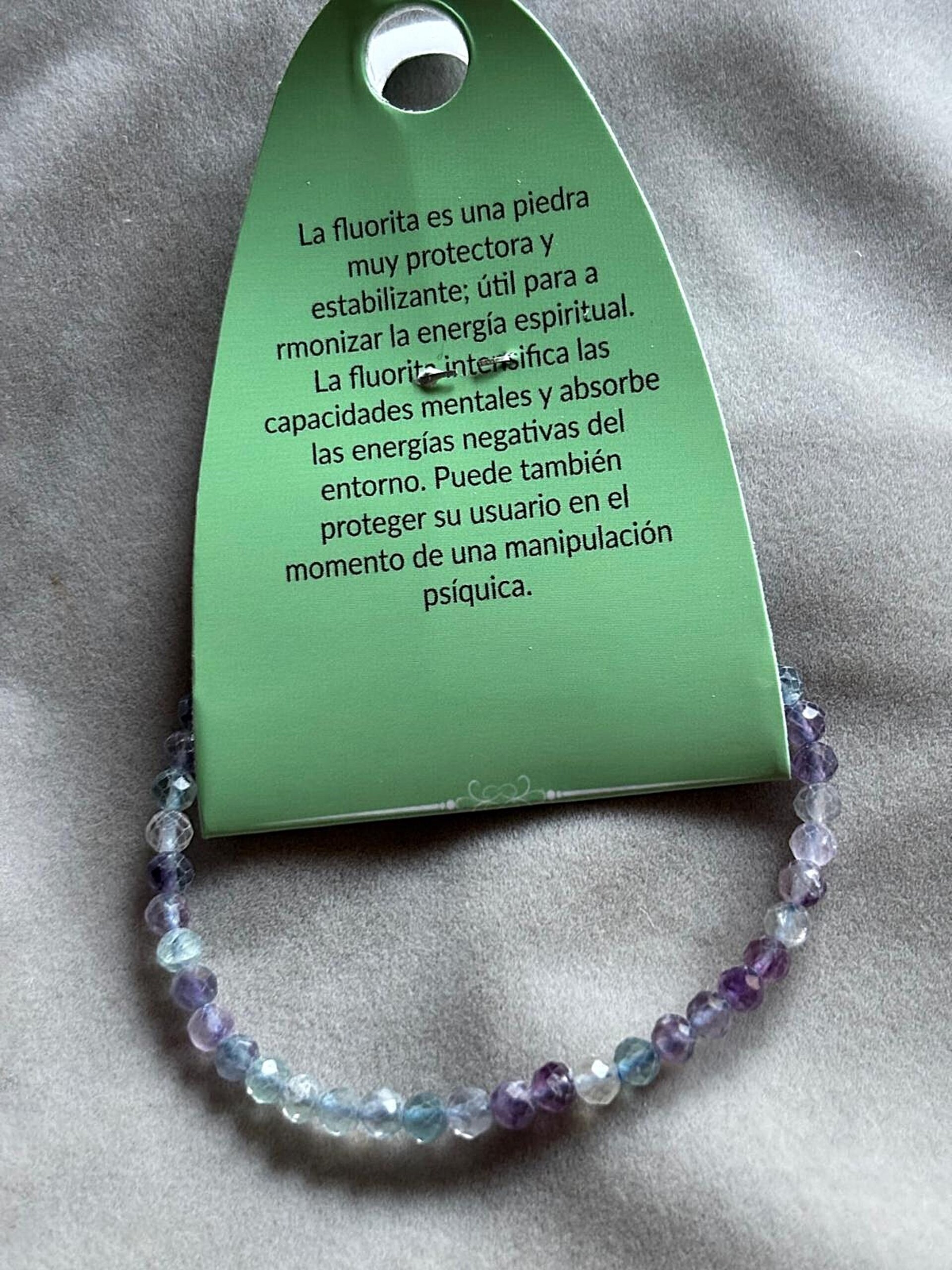 pulsera facetada fluorita - 2