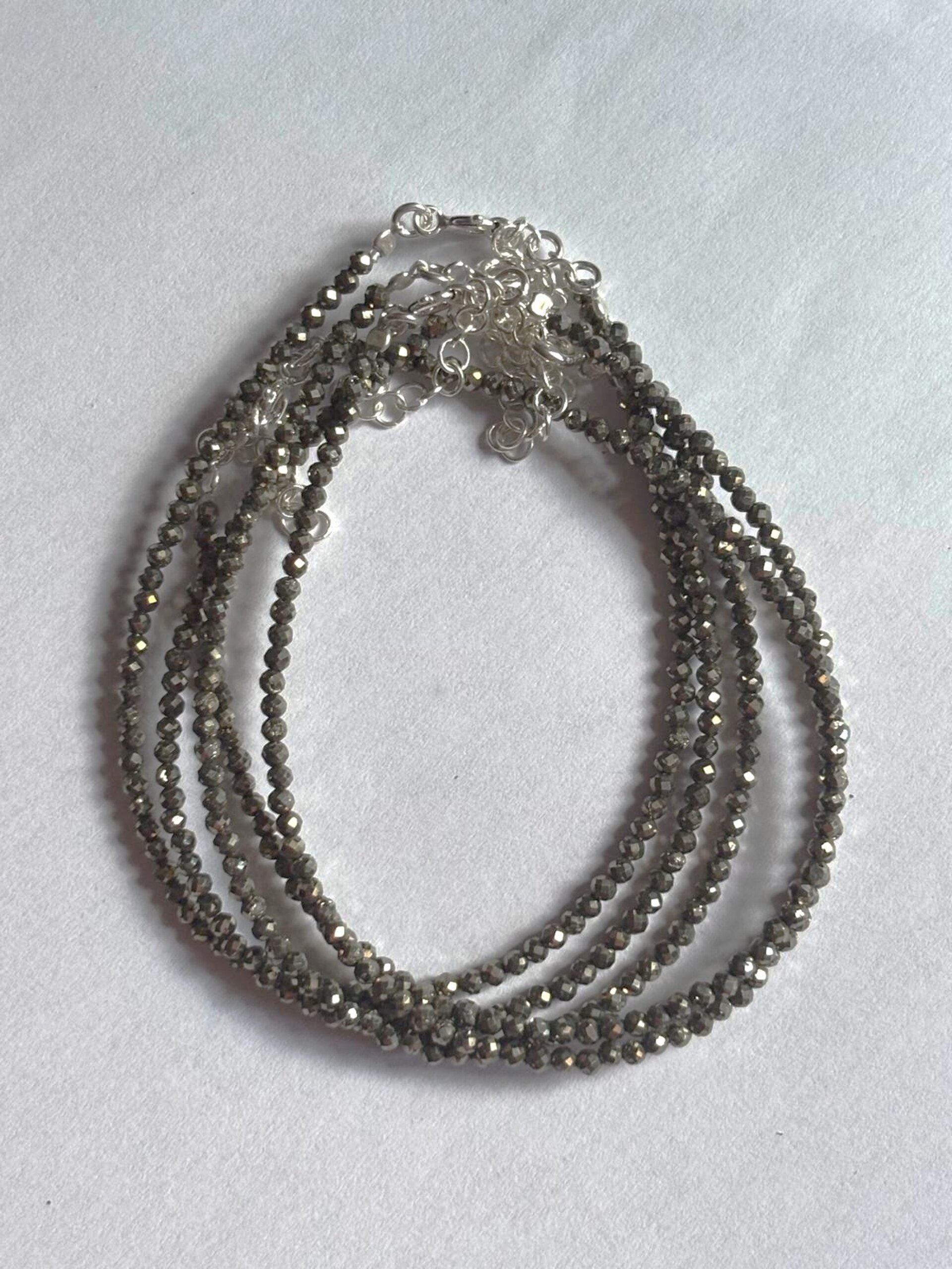 Pulsera  pirita facetada - 4