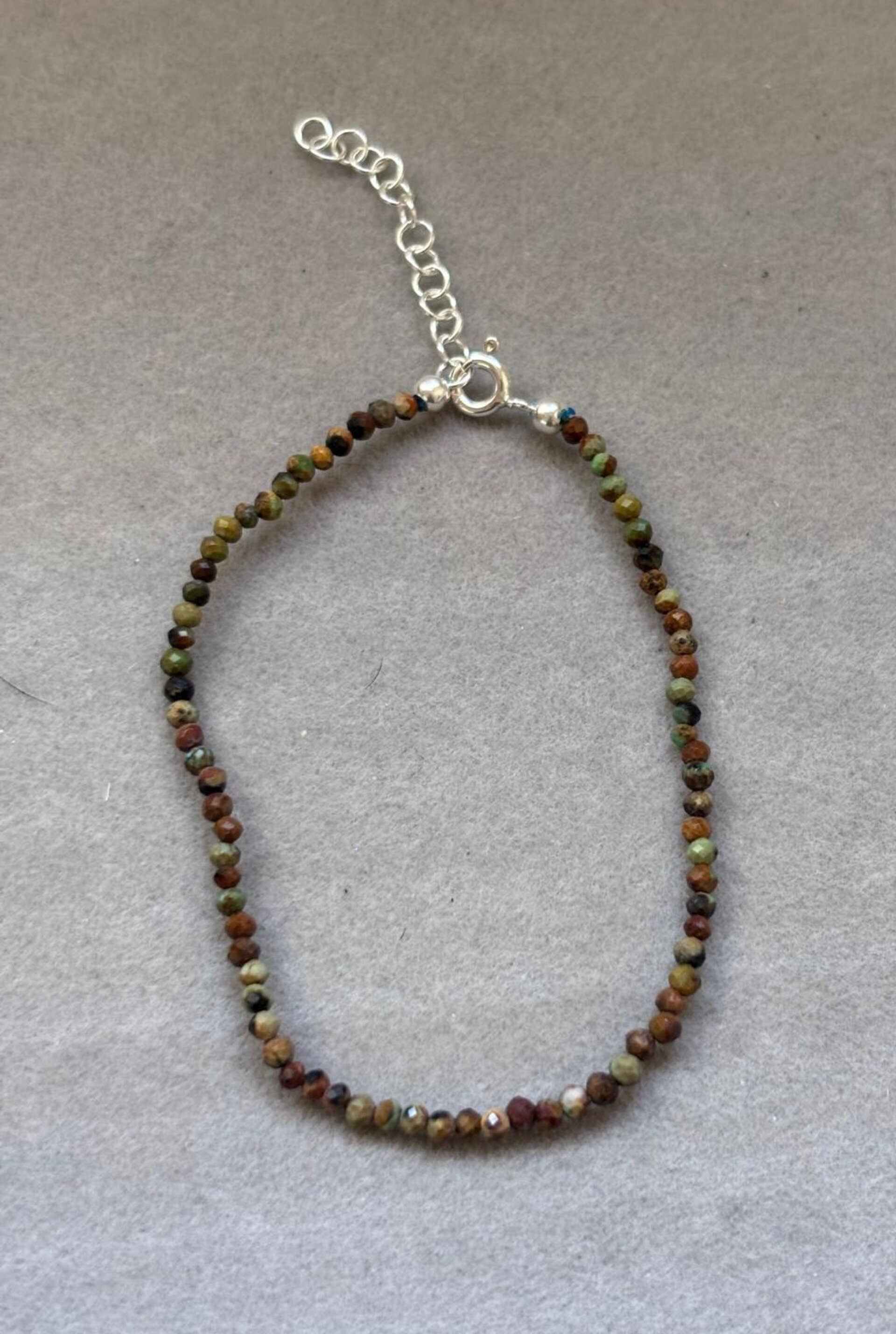 pulsera facetada turquesa africana - 3