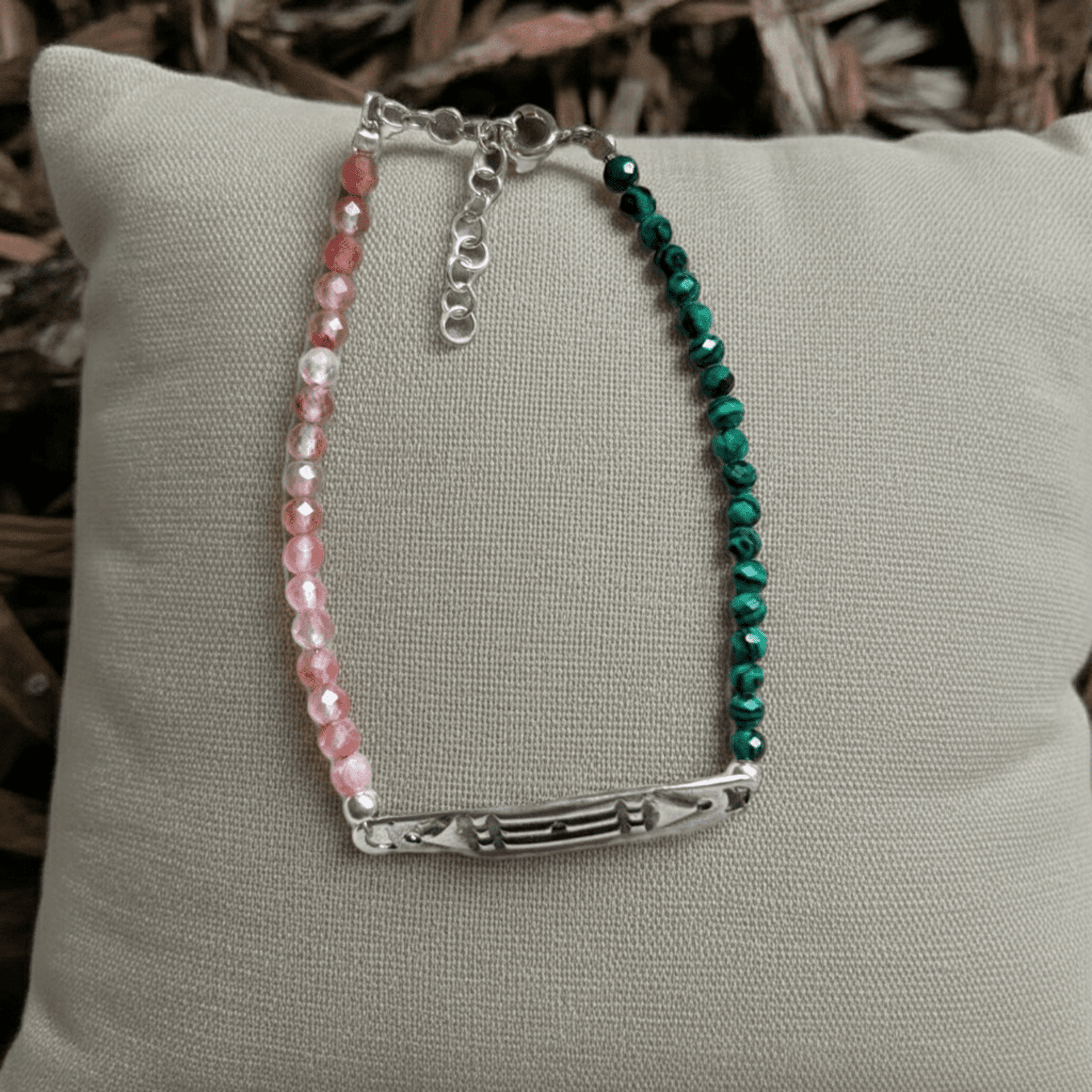 Pulsera Atlante Malaquita y Cornalina - 4