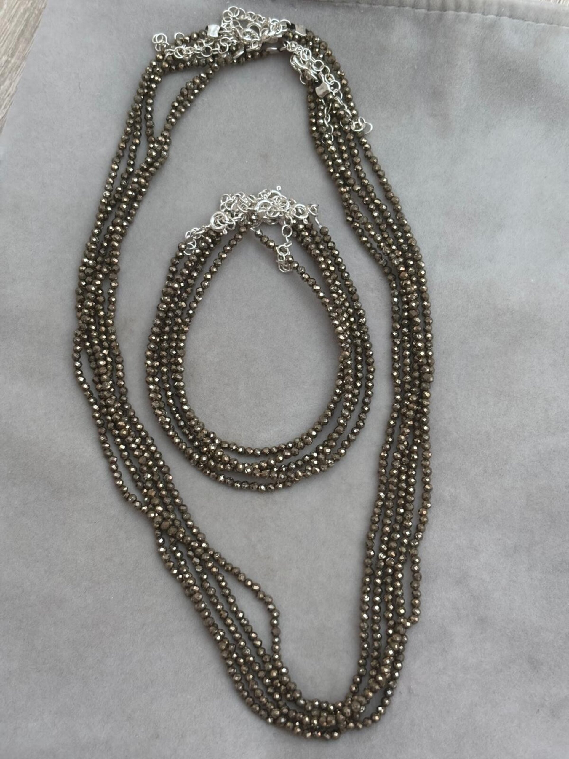 conjunto pirita facetada - 2