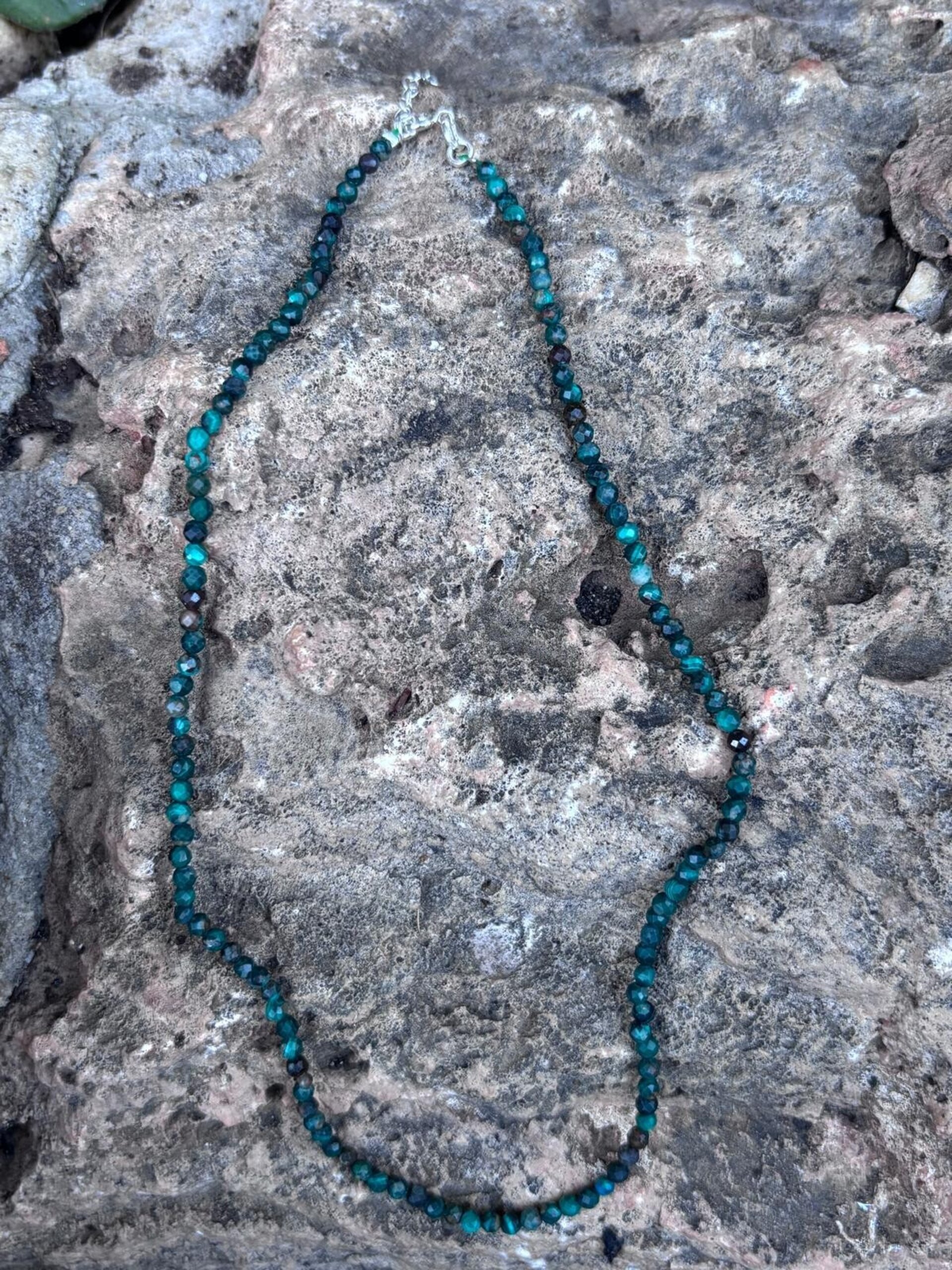 collar Malaquita Facetada - 2