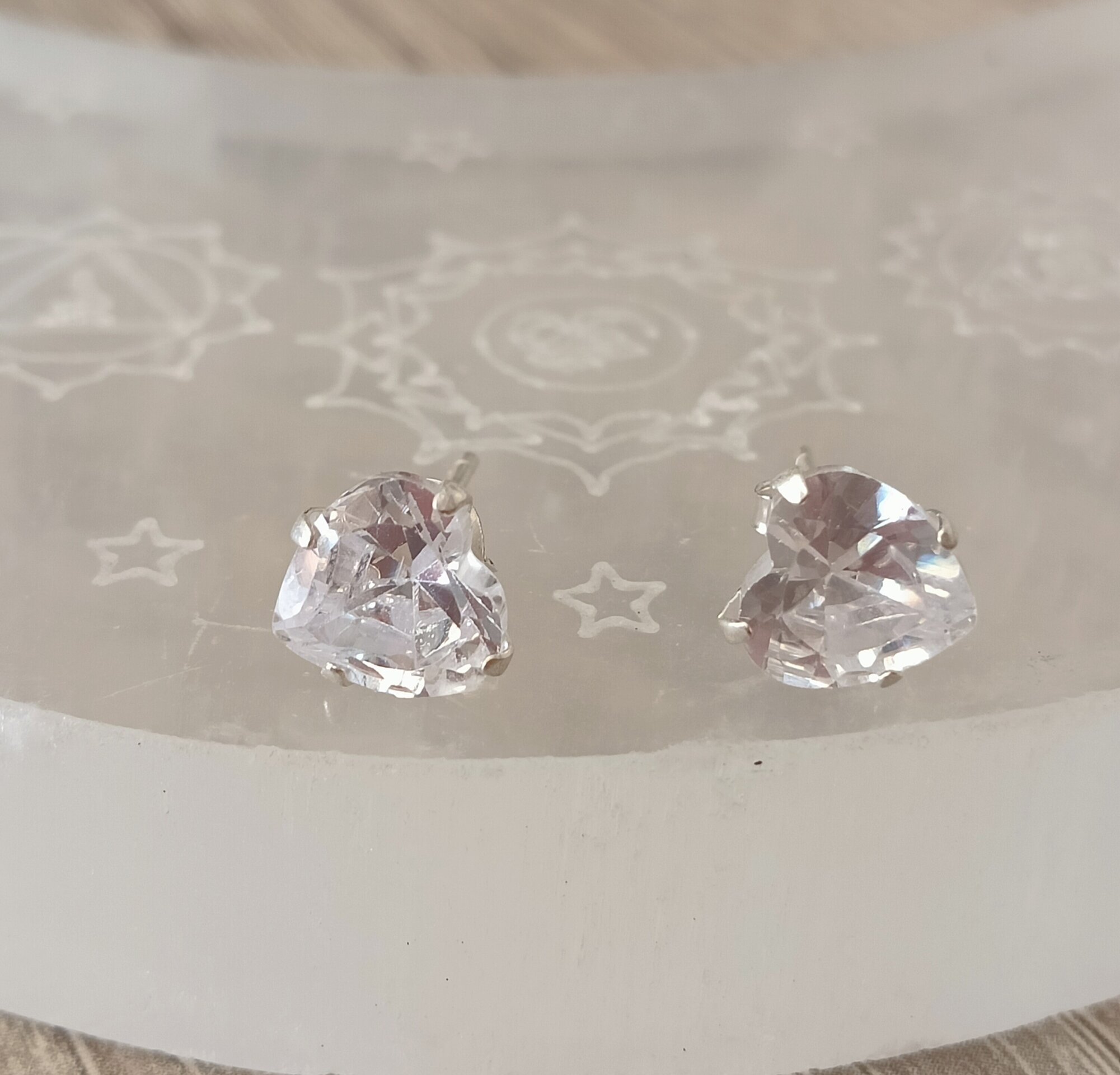 Pendientes corazón circonita - 2