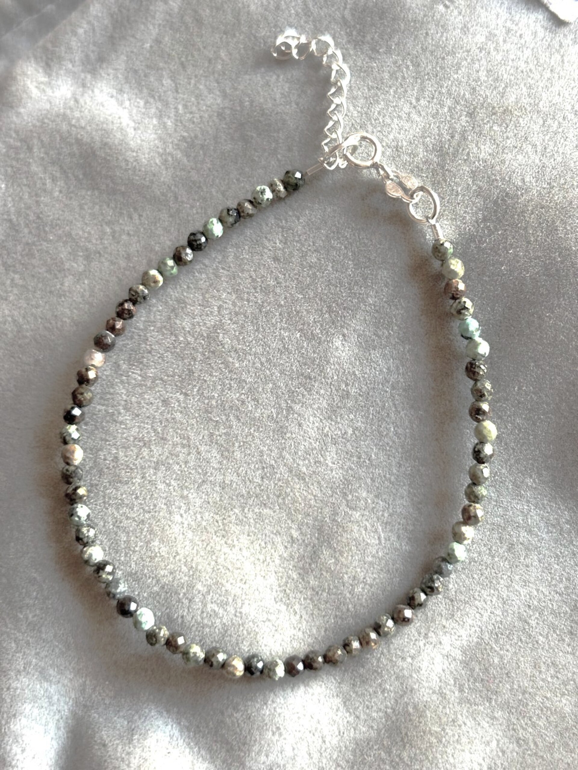 pulsera facetada turquesa africana - 7