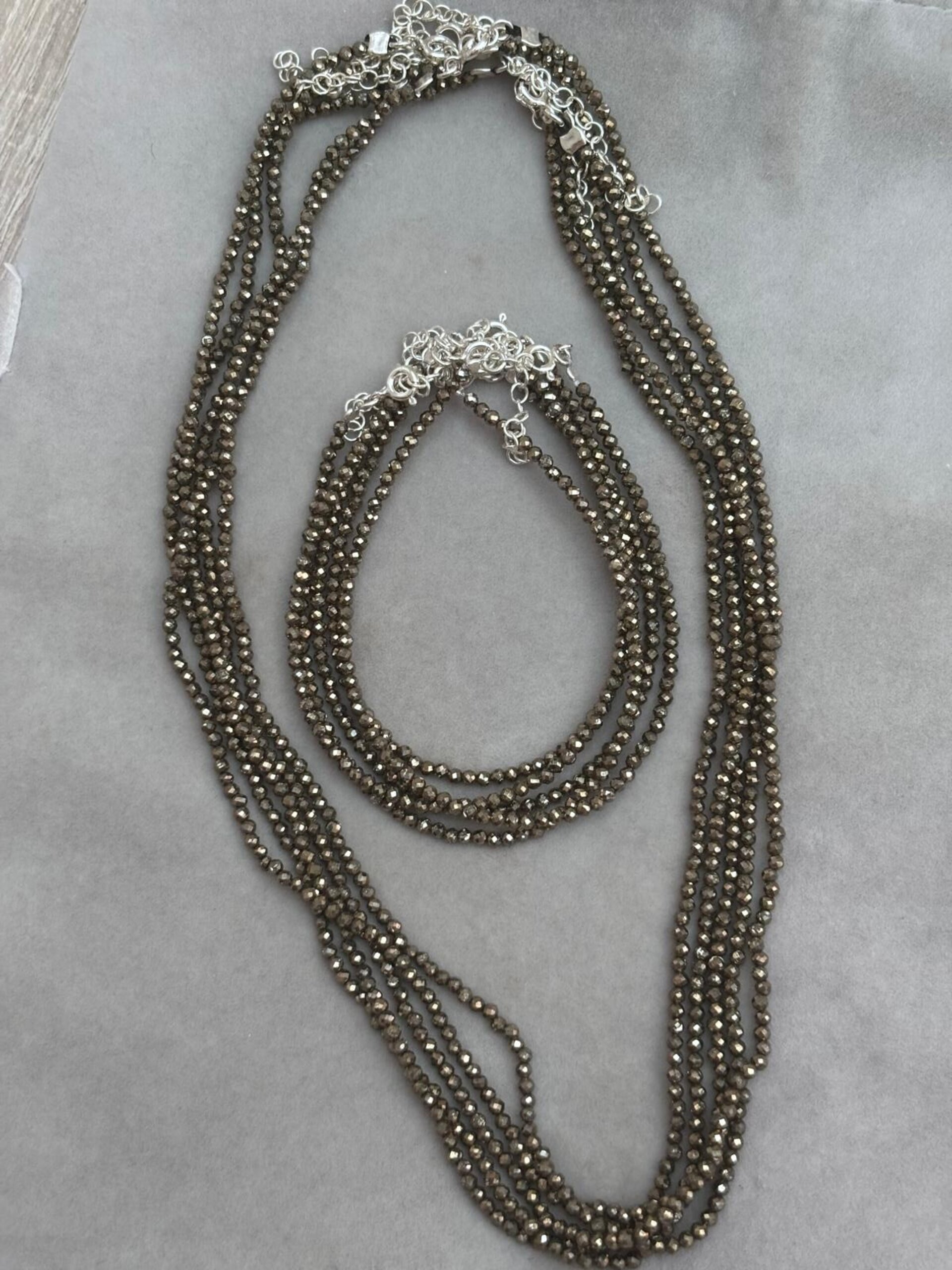 conjunto pirita facetada - 3