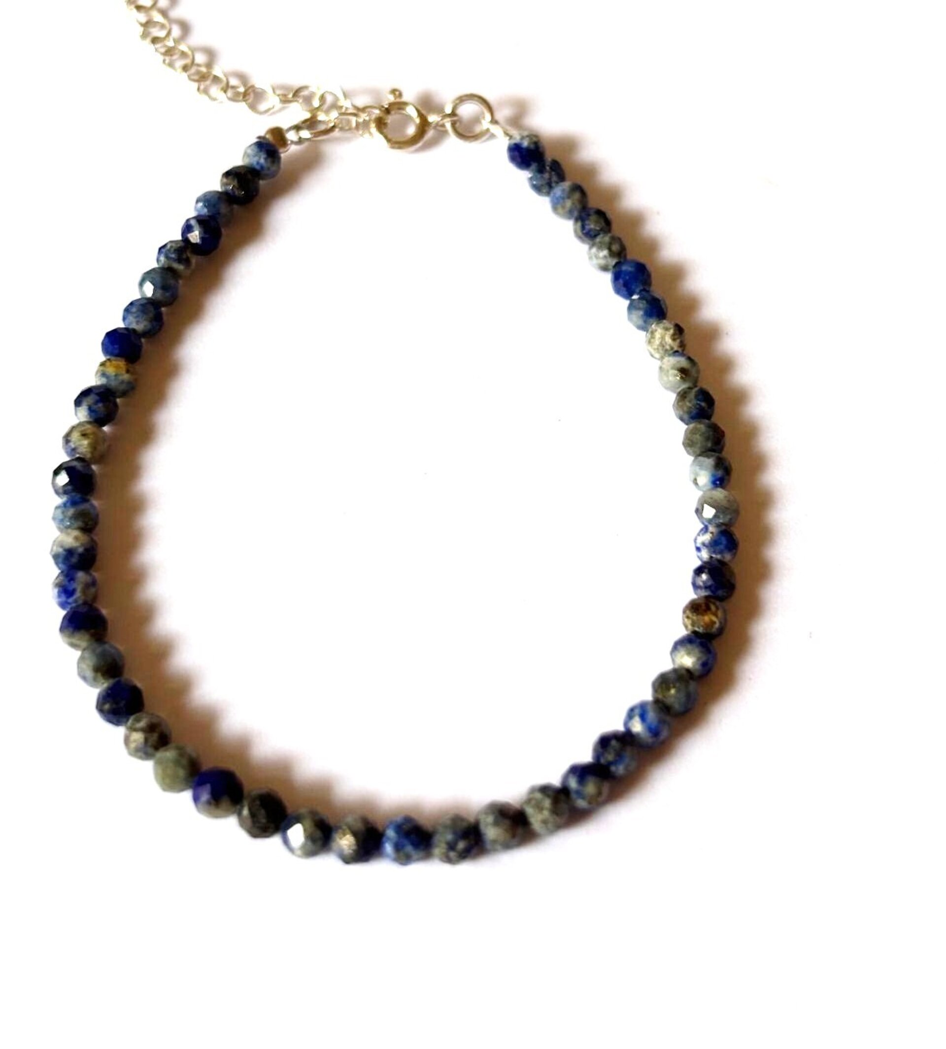 Pulsera ajustable piedra natural de lapizlázuli - 12