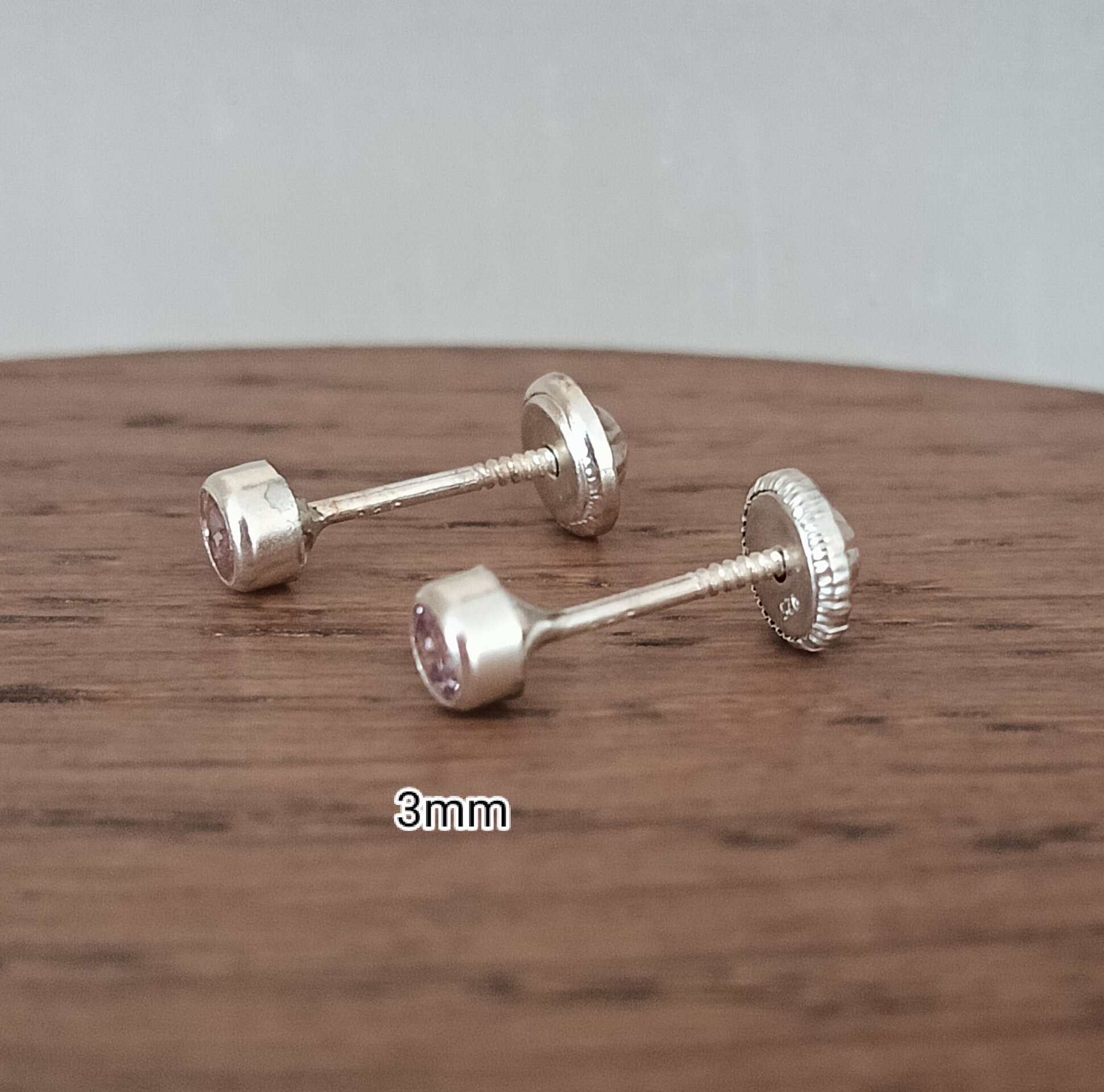 Pendientes circonita rosa - 2