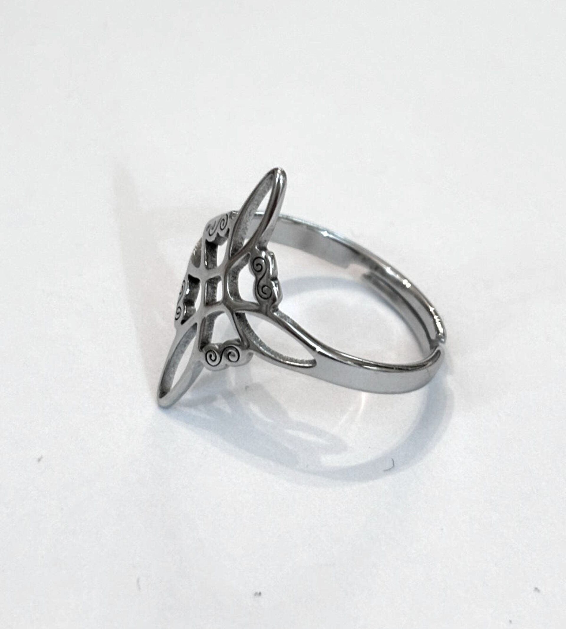 anillo ajustable nudo de bruja - 4