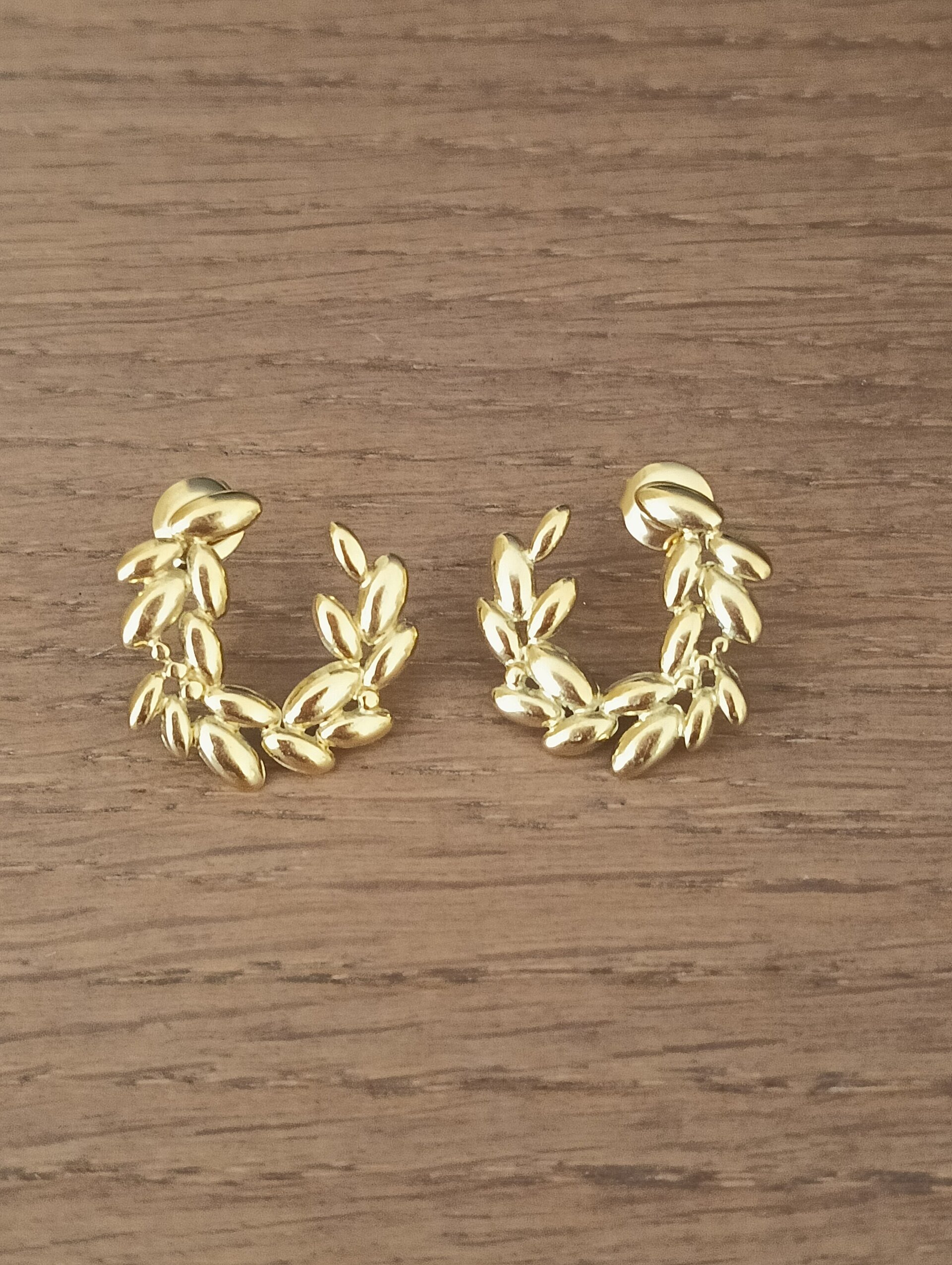 Pendientes flor dorada - 4