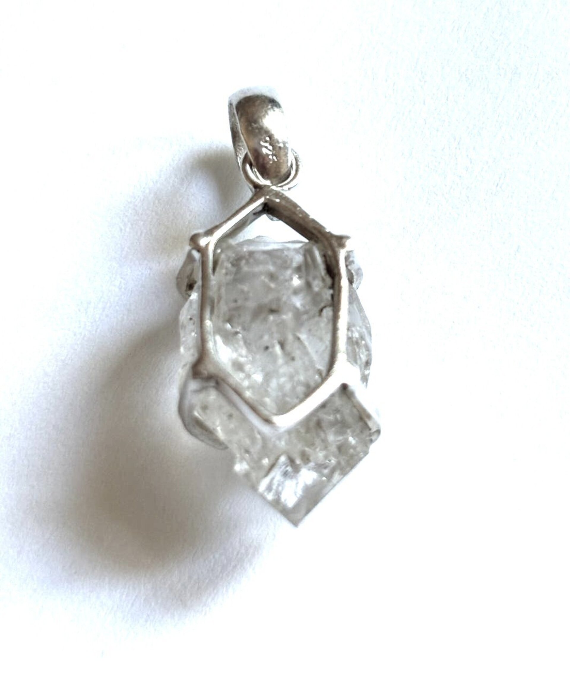 colgante piedra natural cuarzo diamante herkimer - 5