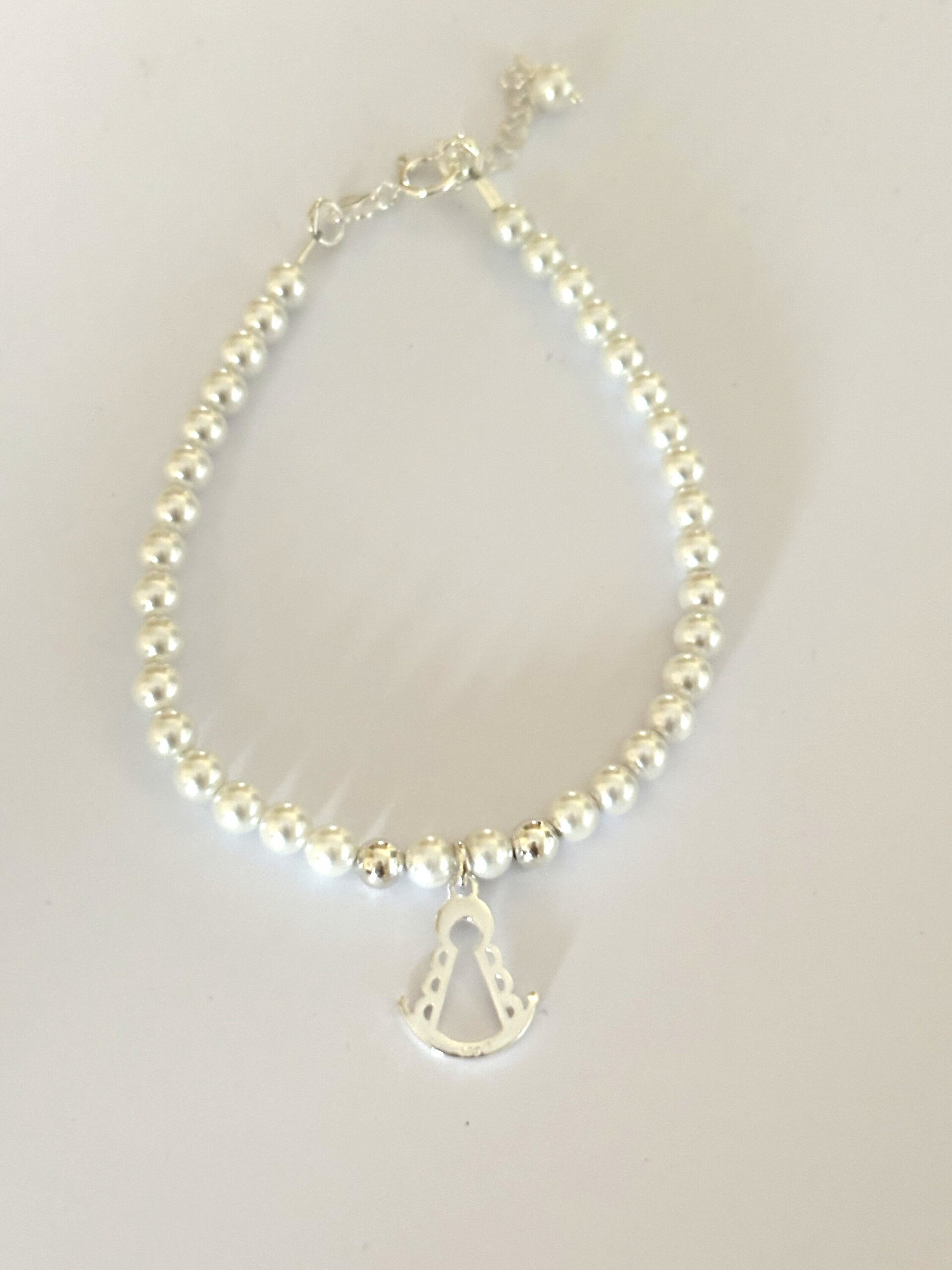 pulsera perlas y virgen del rocio - 4