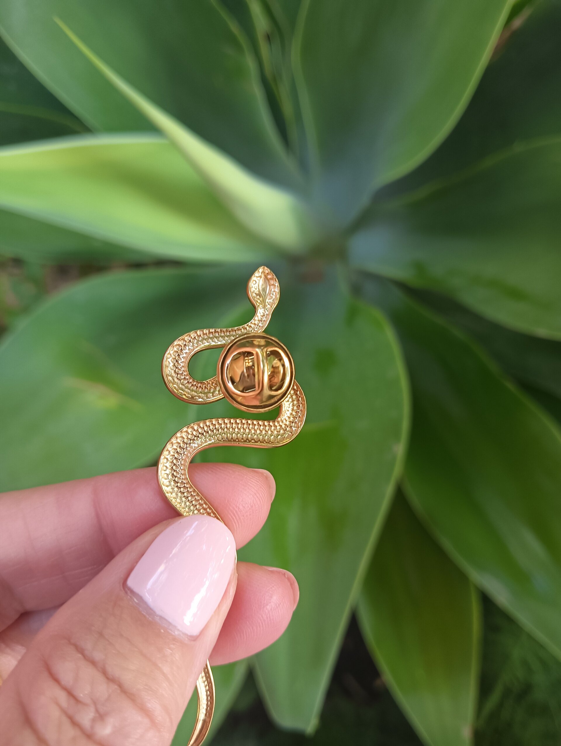 Broche serpiente dorada - 3