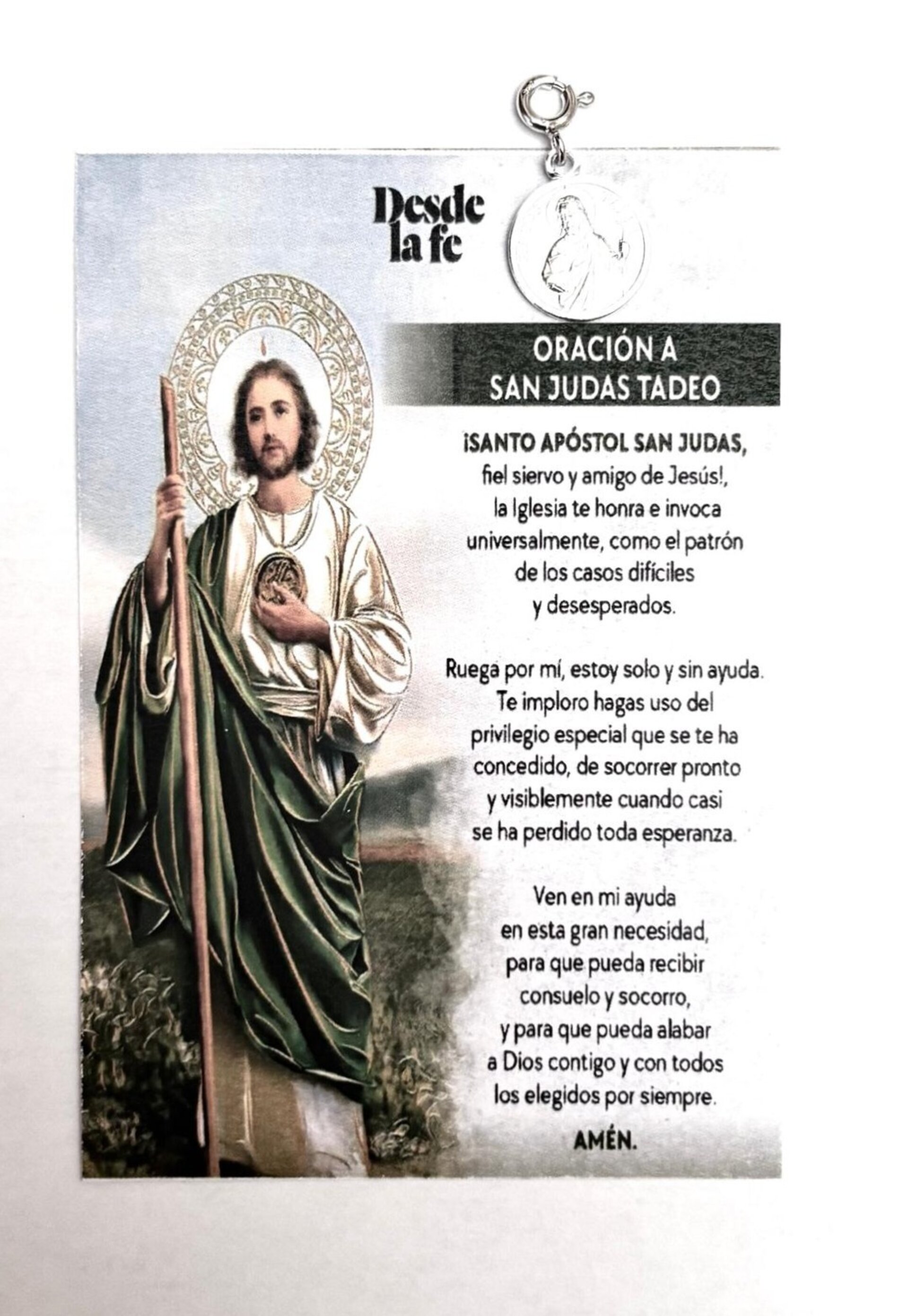 colgante medalla San Judas Tadeo para pulsera o collar - 4