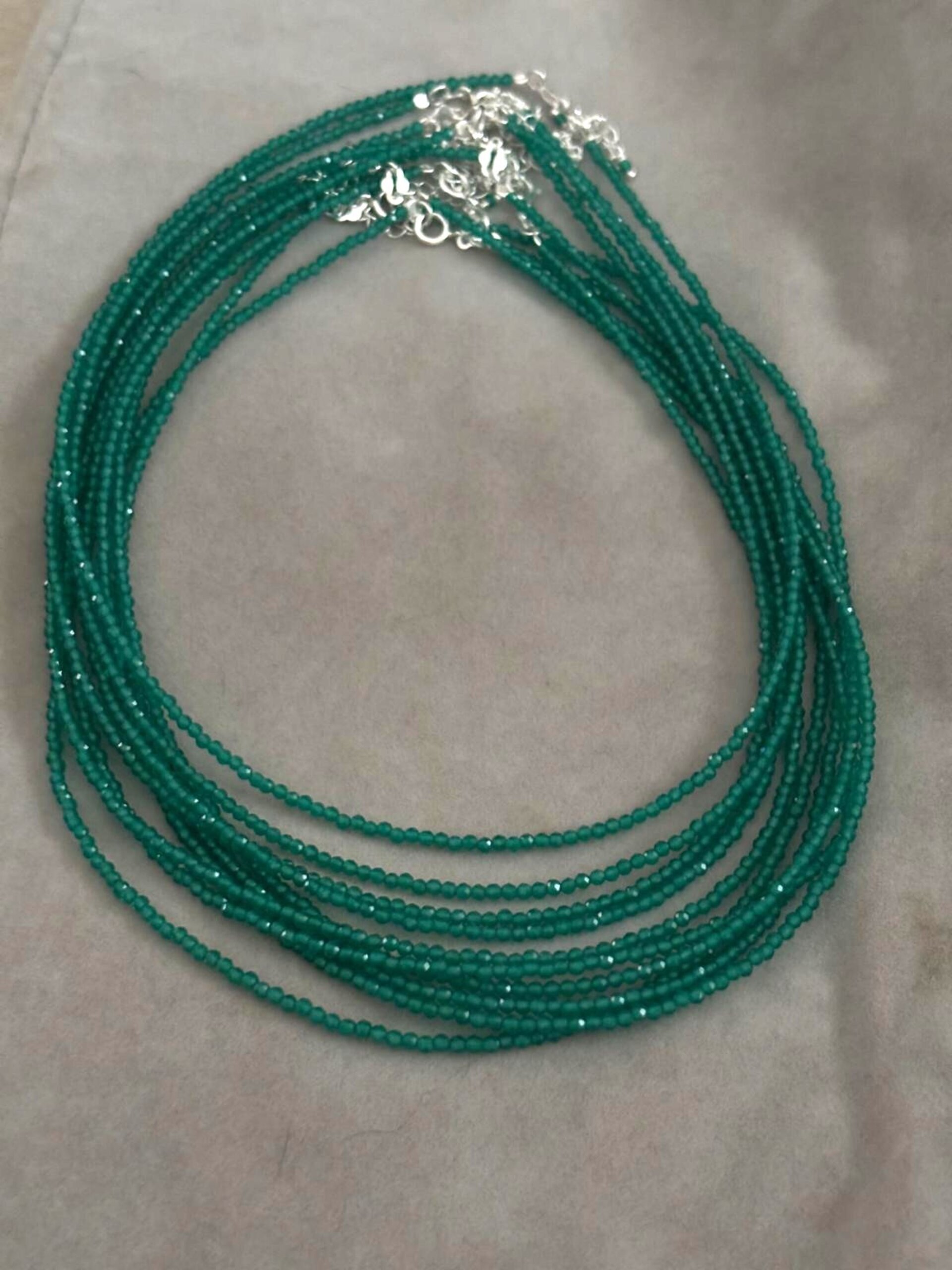 pulsera esmeralda facetada - 2