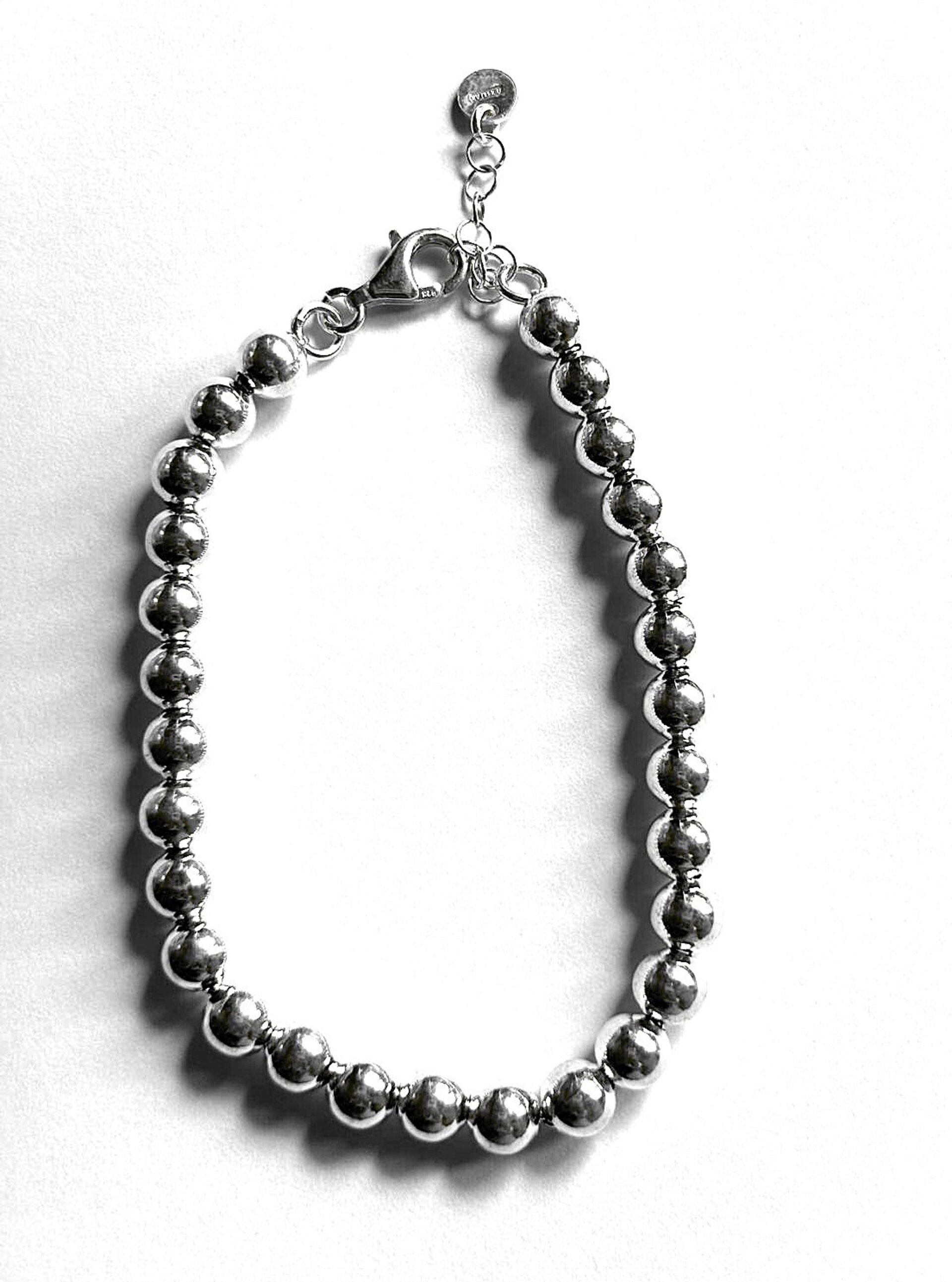 pulsera bolas 6mm ajustable - 2