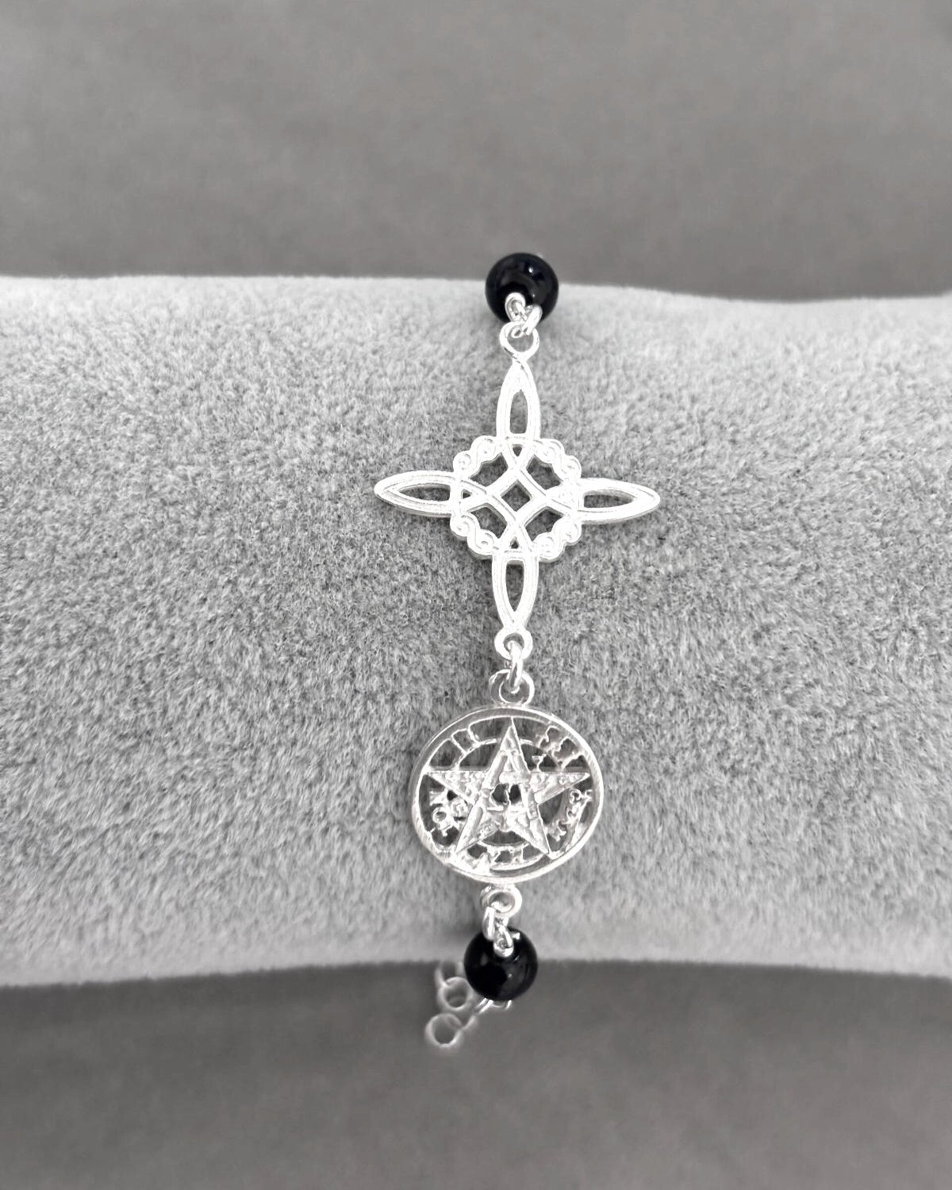 Pulsera amuleto doble protección con ónix - 2