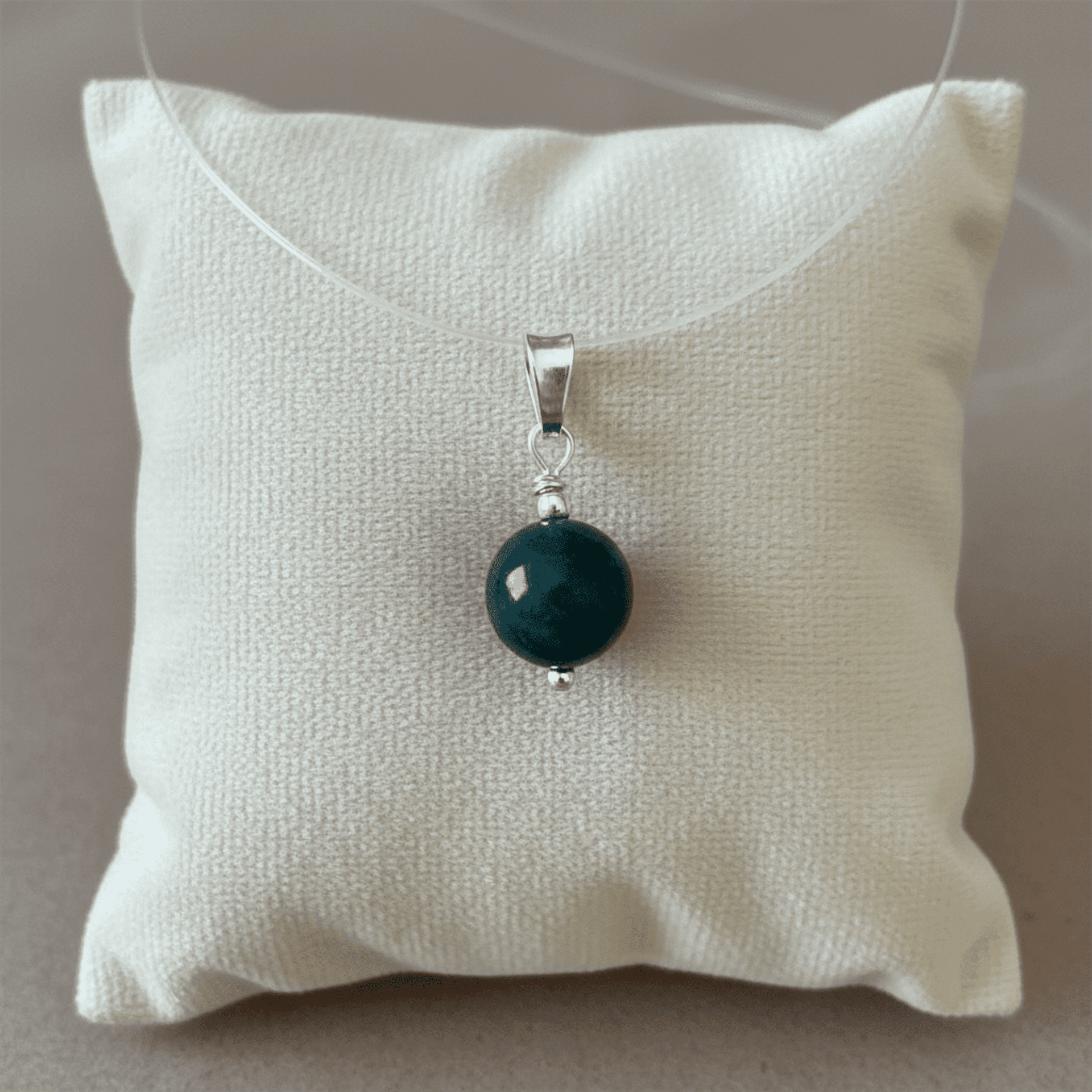 collar piedra bola malaquita - 2