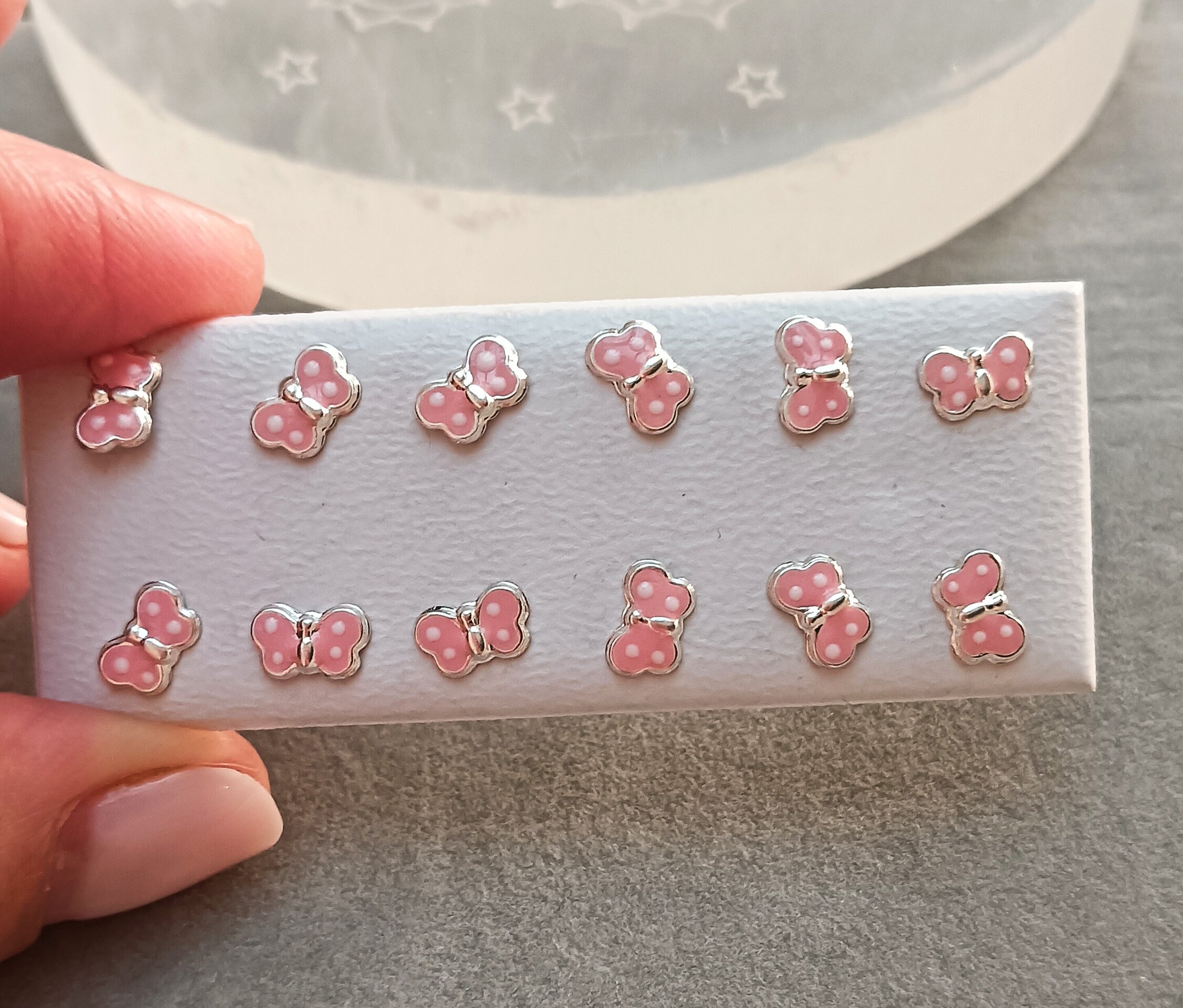 Pendientes mariposa rosa - 2