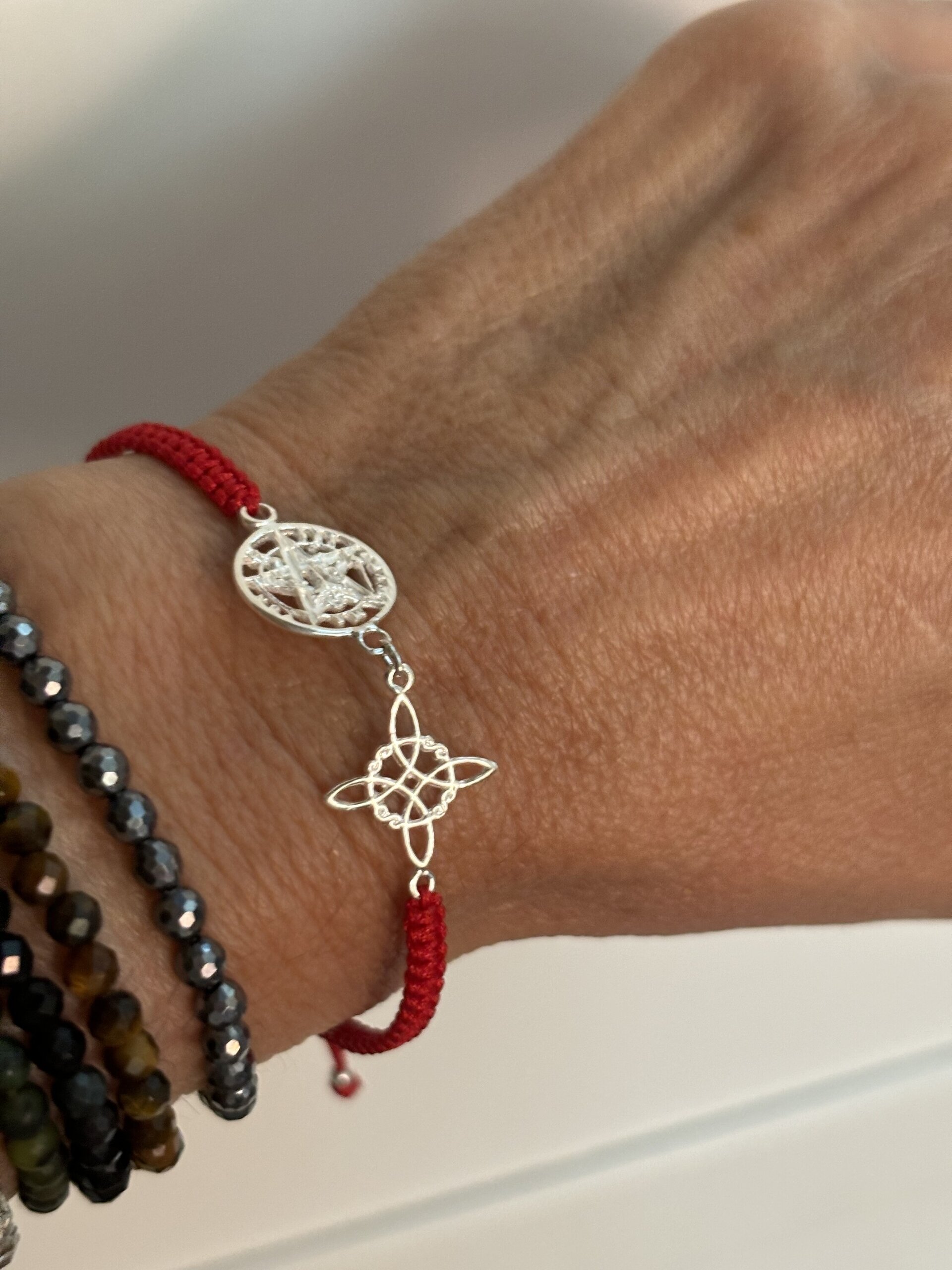 pulsera Macramé amuleto doble protección - 4