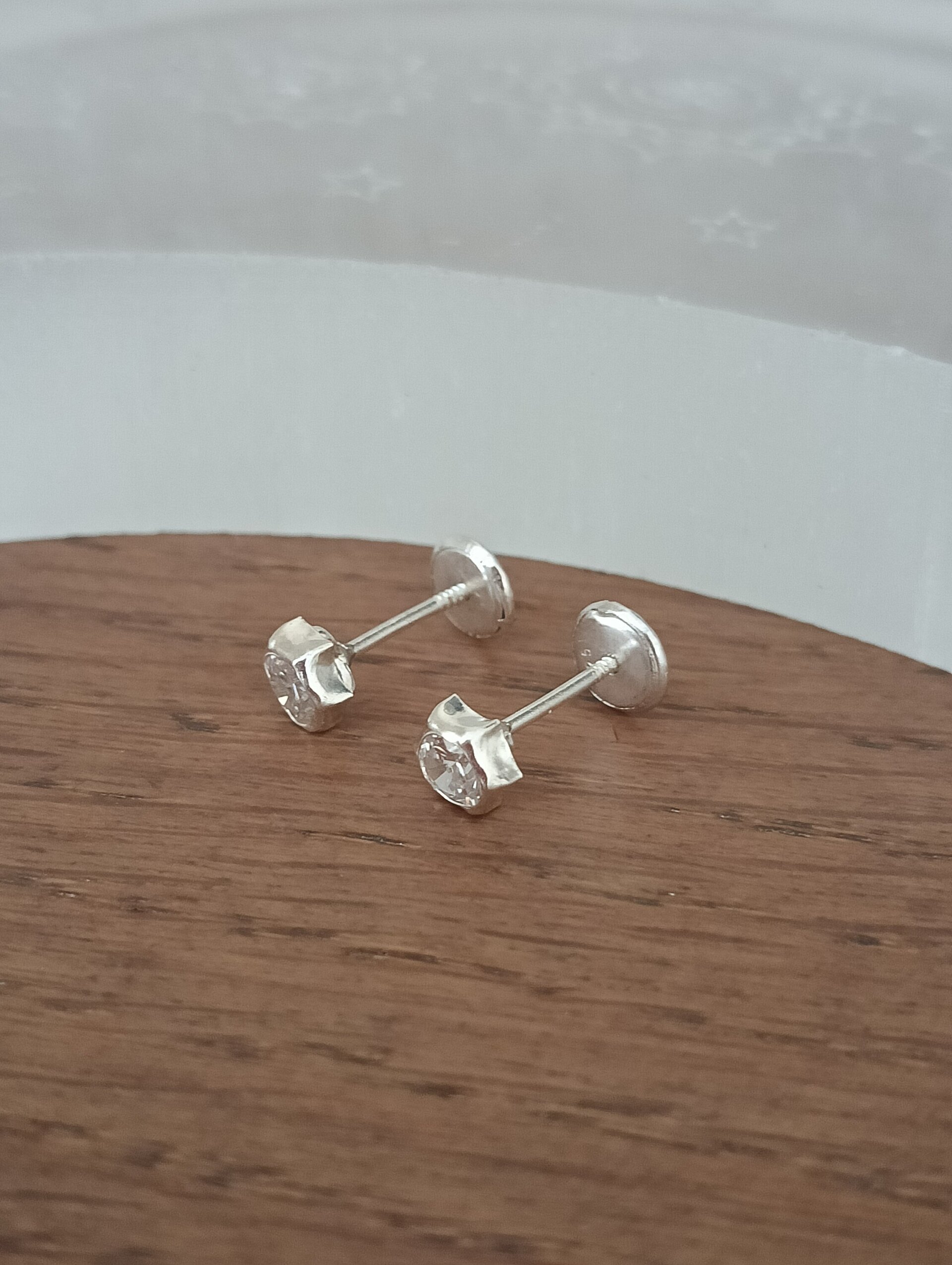 Pendientes hexagonales circonita - 4