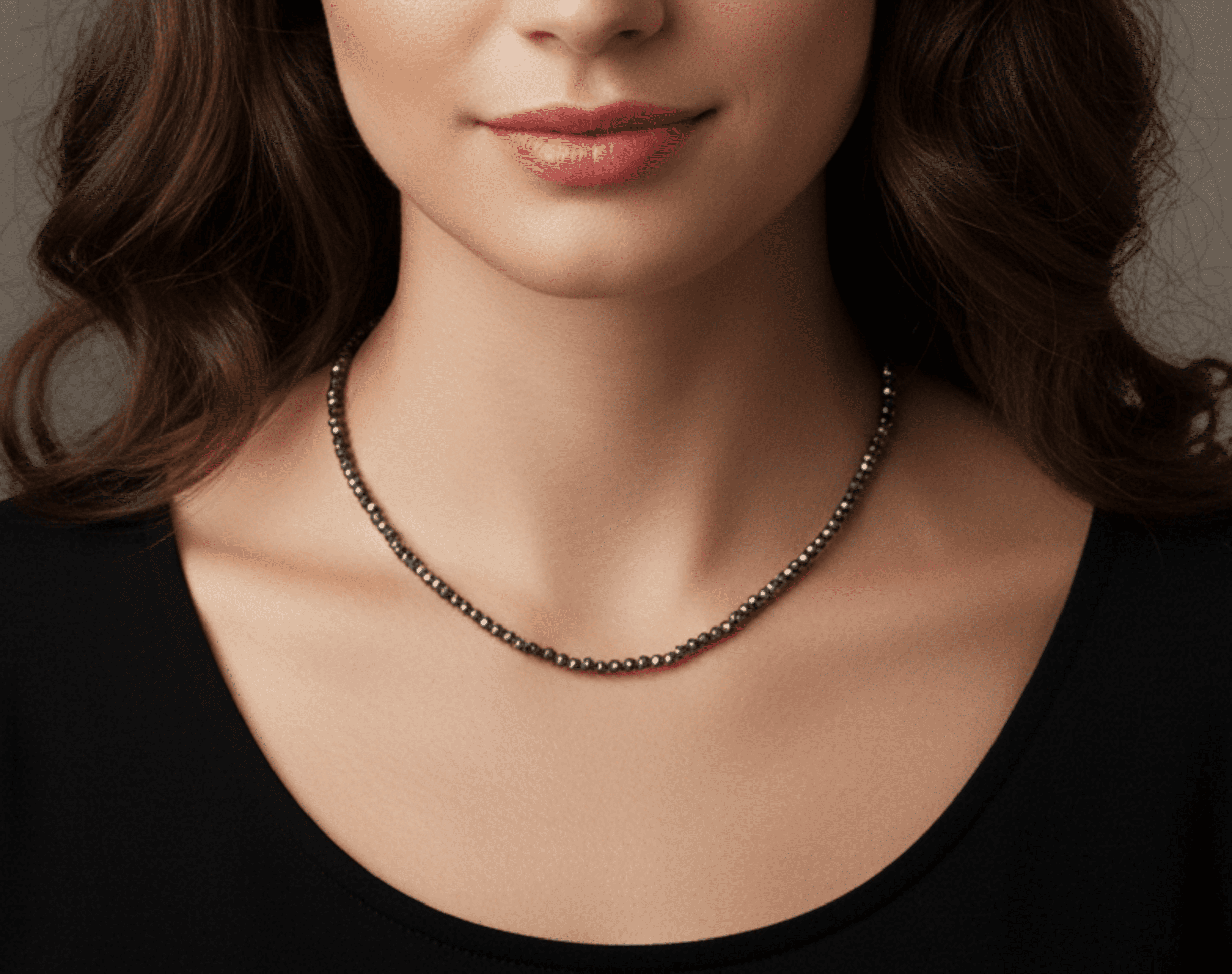 collar pirita Facetada - 3