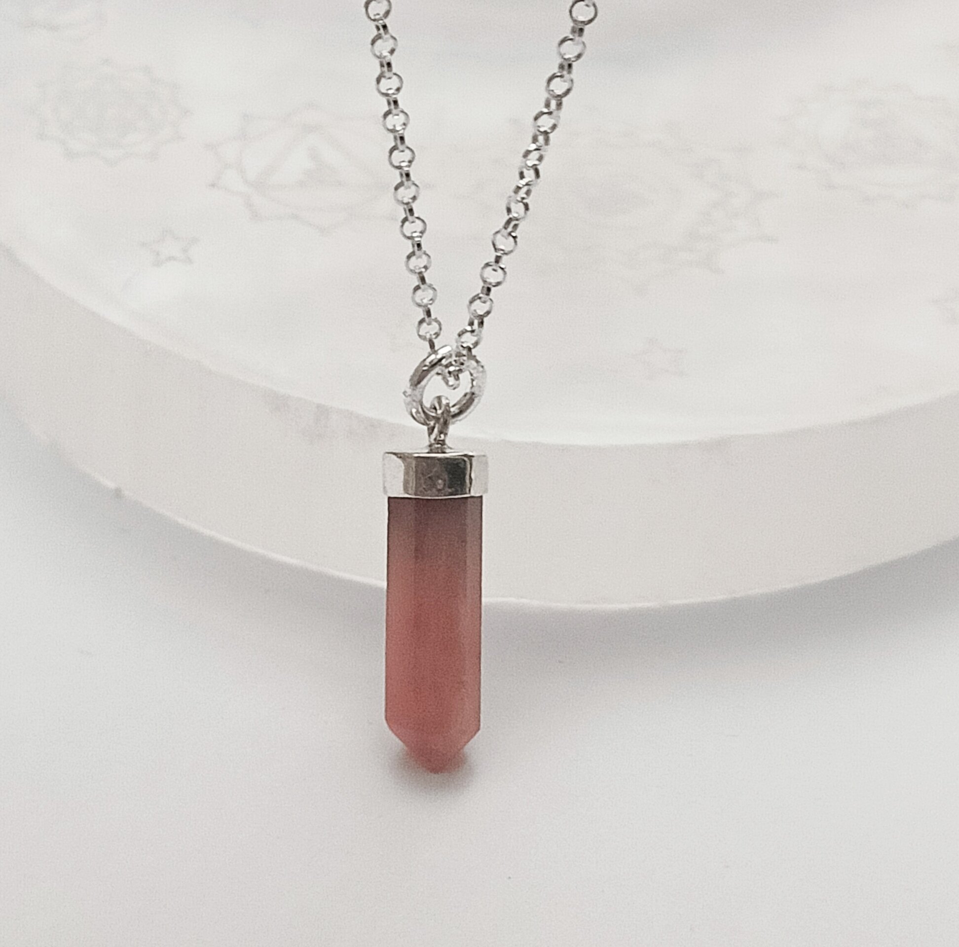 Collar punta de mineral carneola - 4