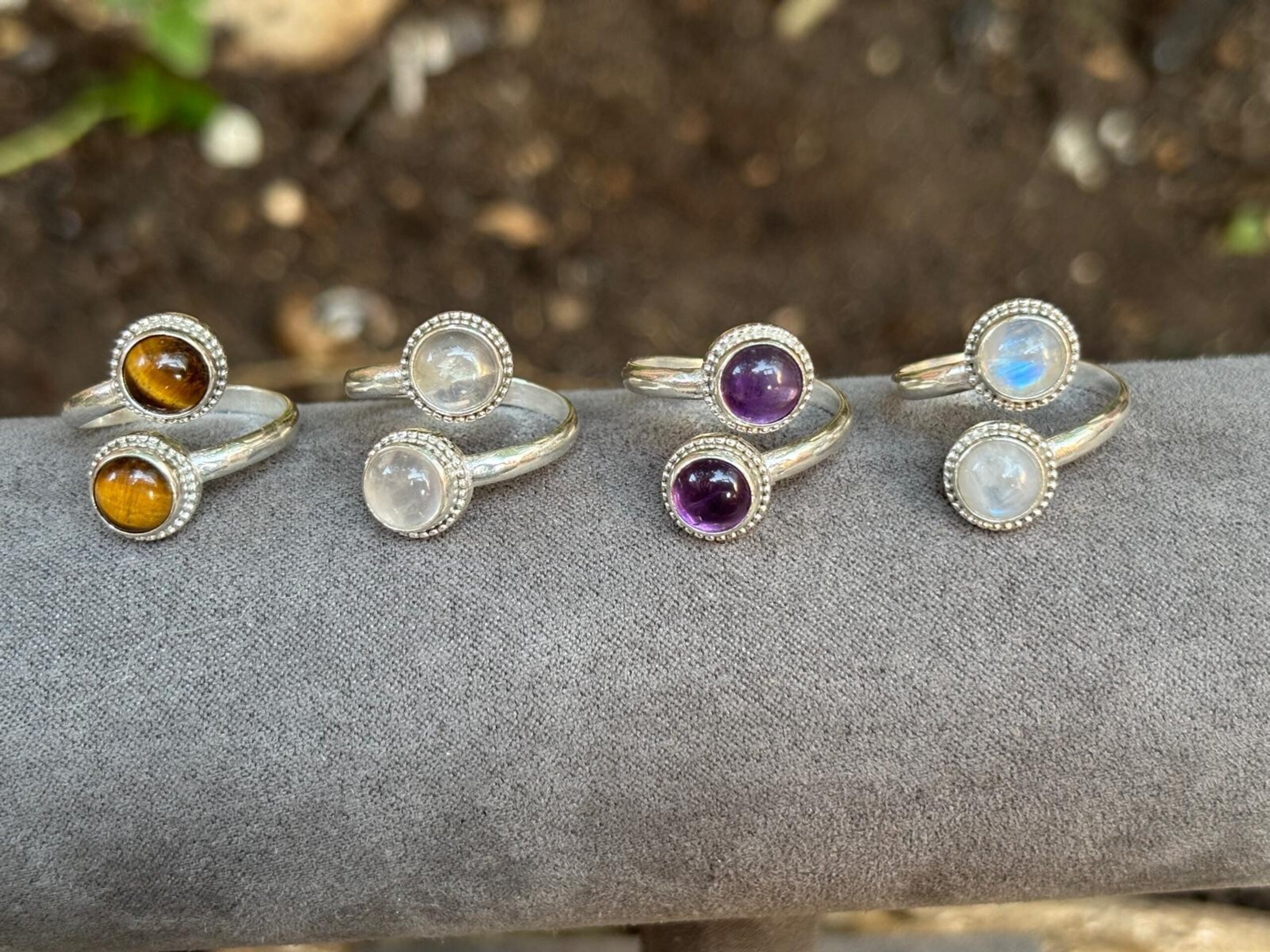 ANILLO AJUSTABLE  y piedras naturales - 4
