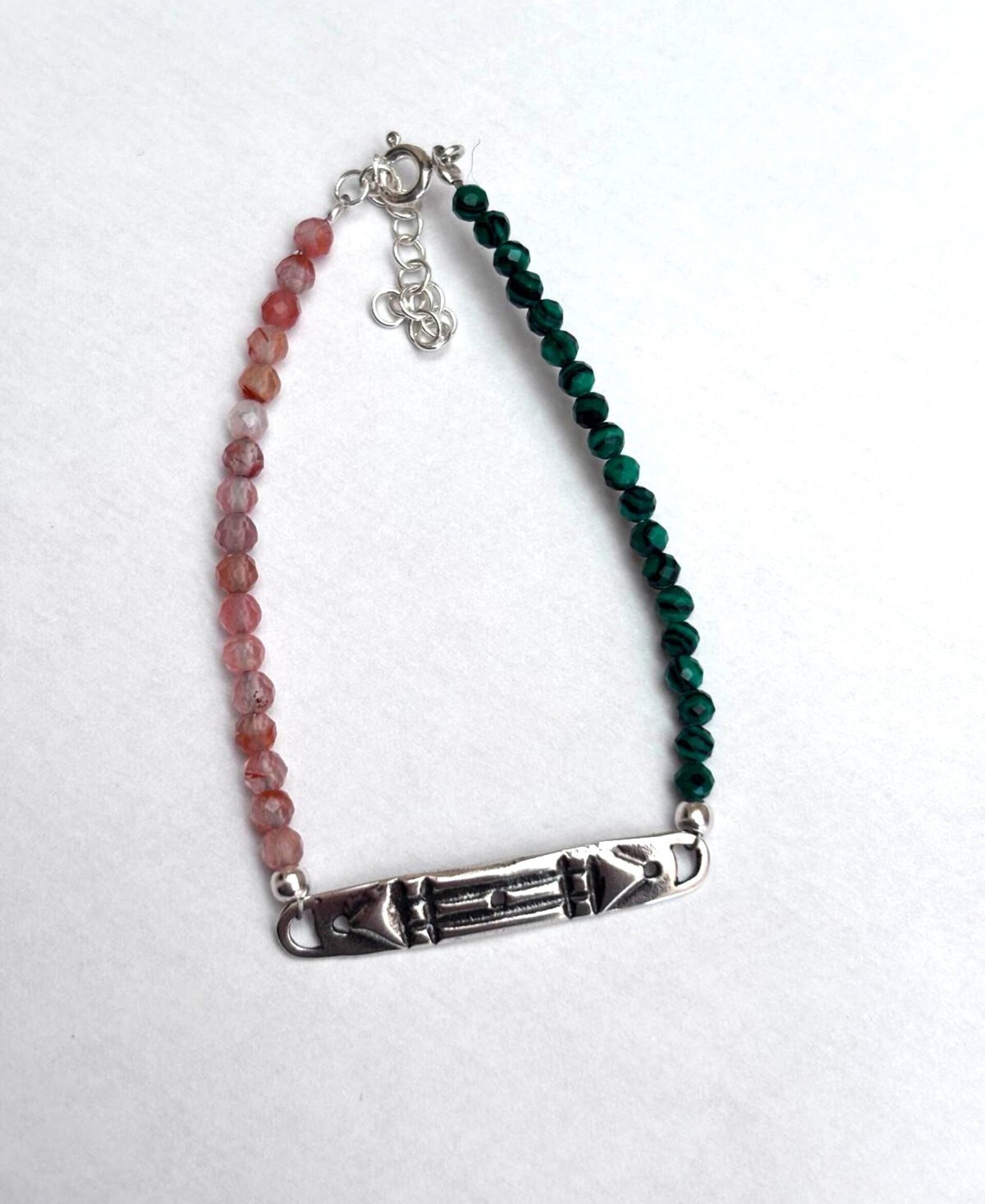 Pulsera Atlante Malaquita y Cornalina - 2