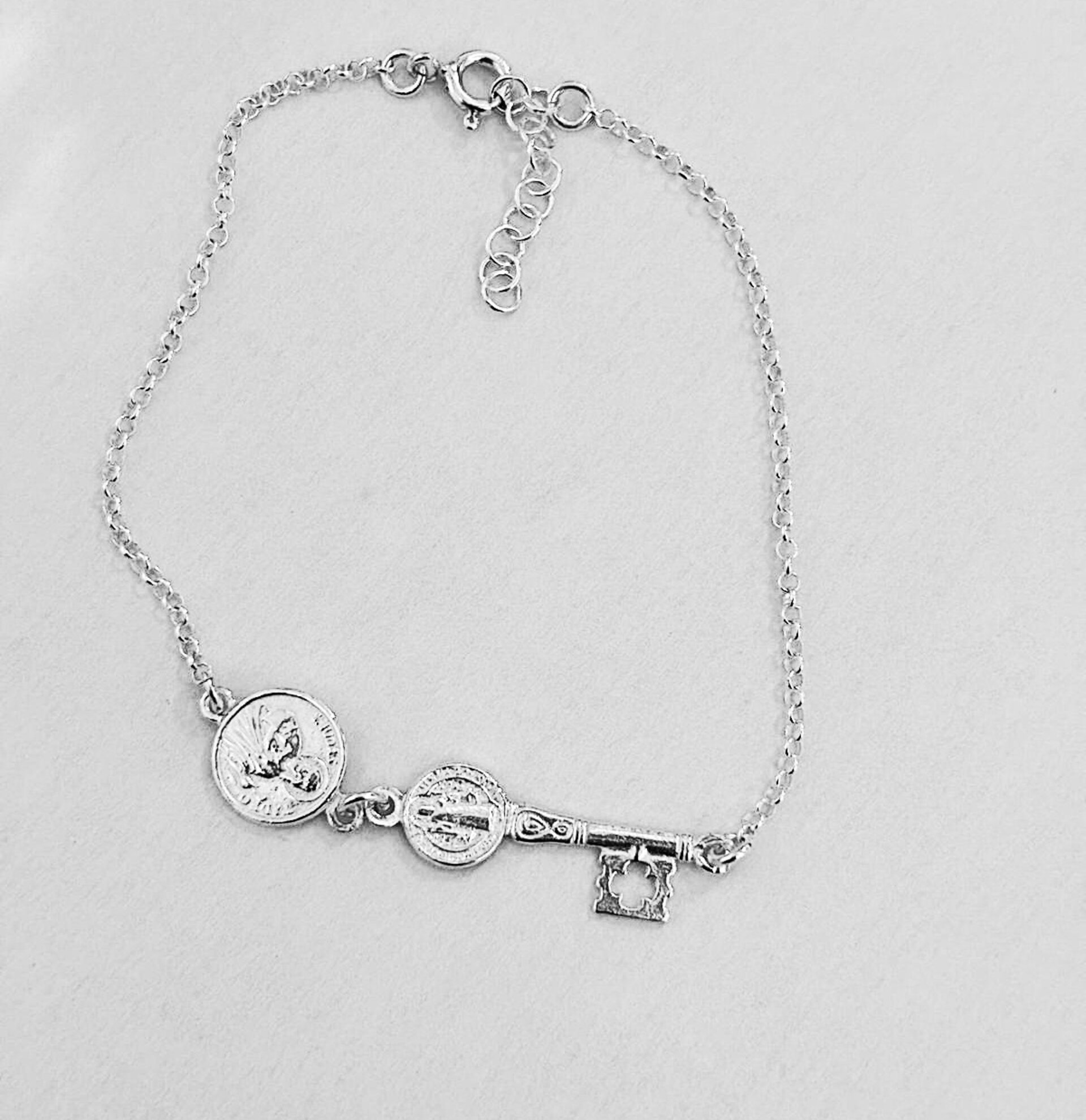PROMOCION pulsera doble protección llave San Benito y San judas Tadeo - 2