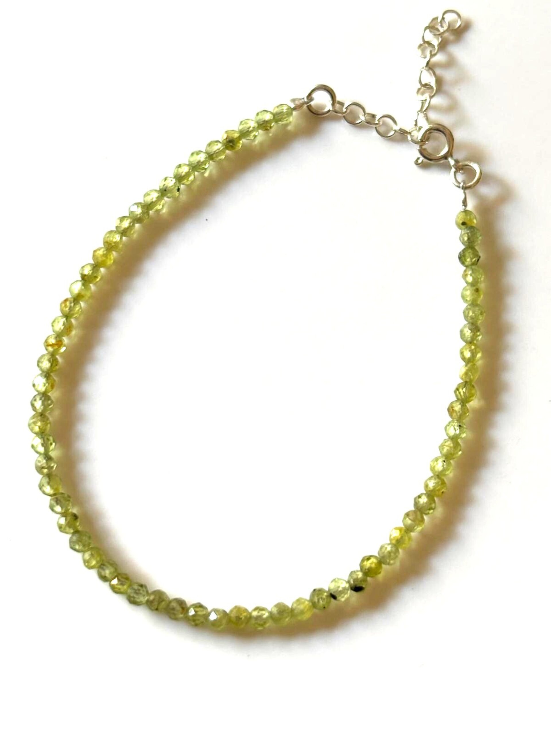 Pulsera peridoto plata de ley - 2