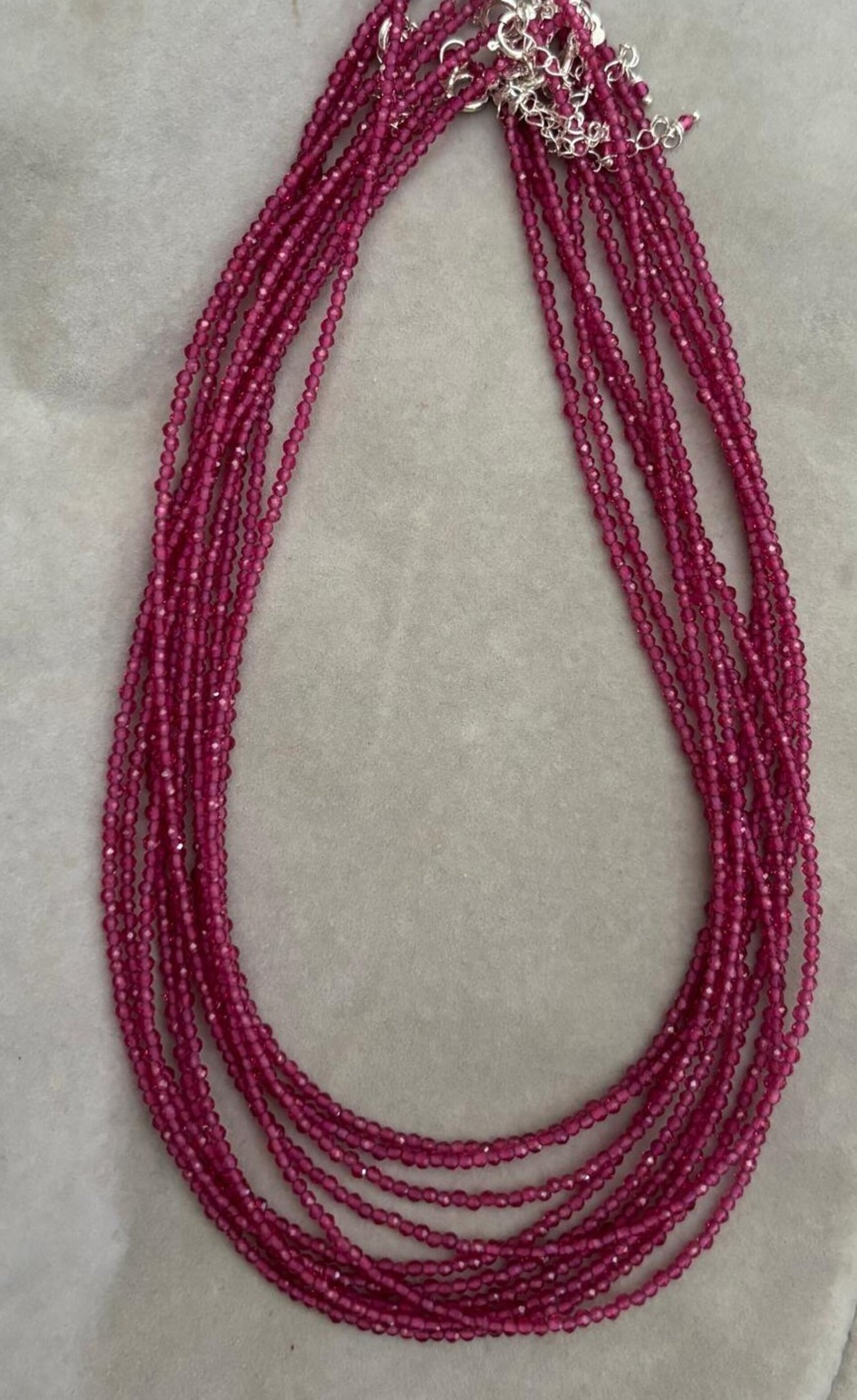 Gargantilla facetada rubí - 3