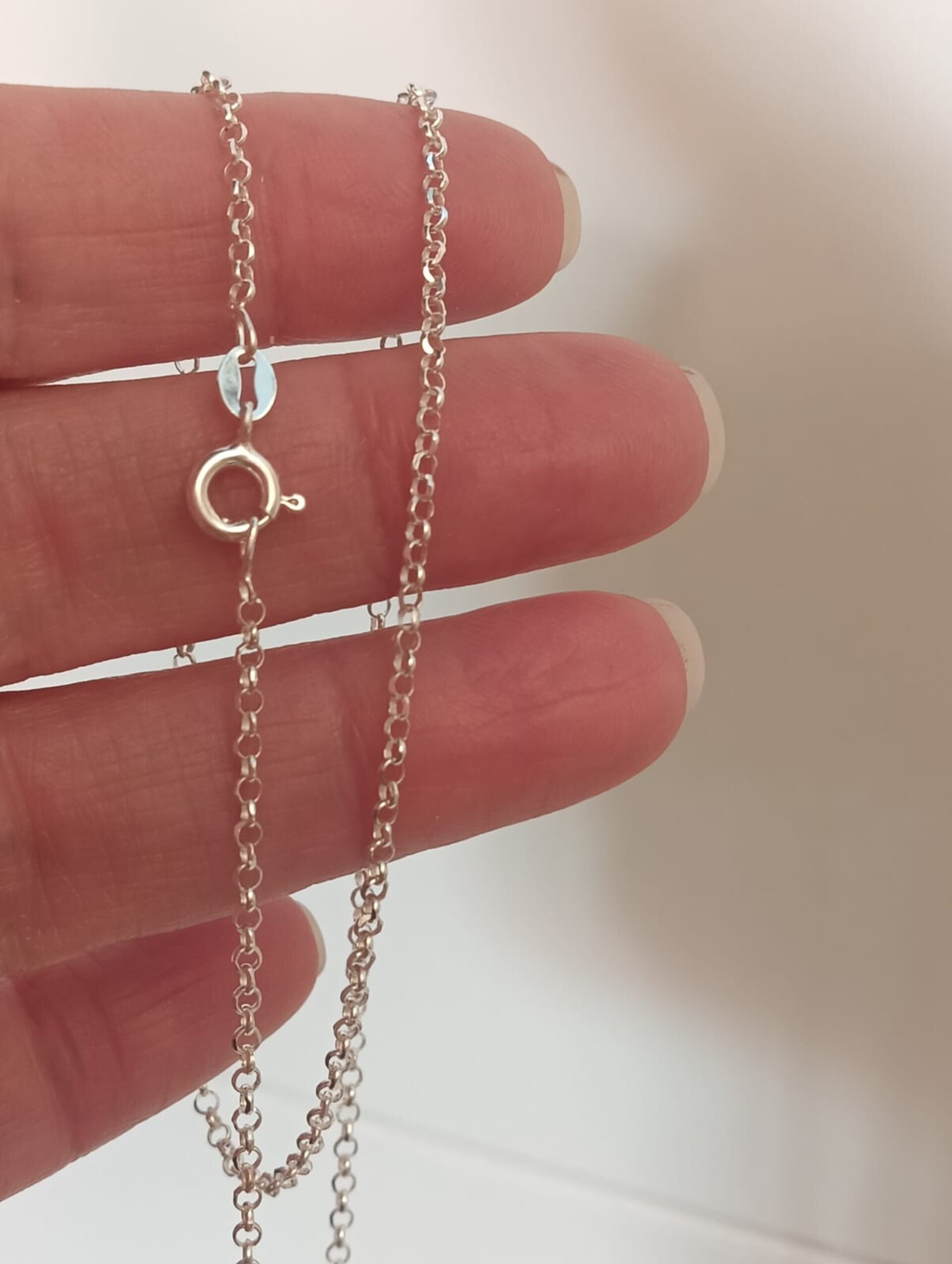 cadena plata de ley con medidas a elegir de 40/45/50cm - 4