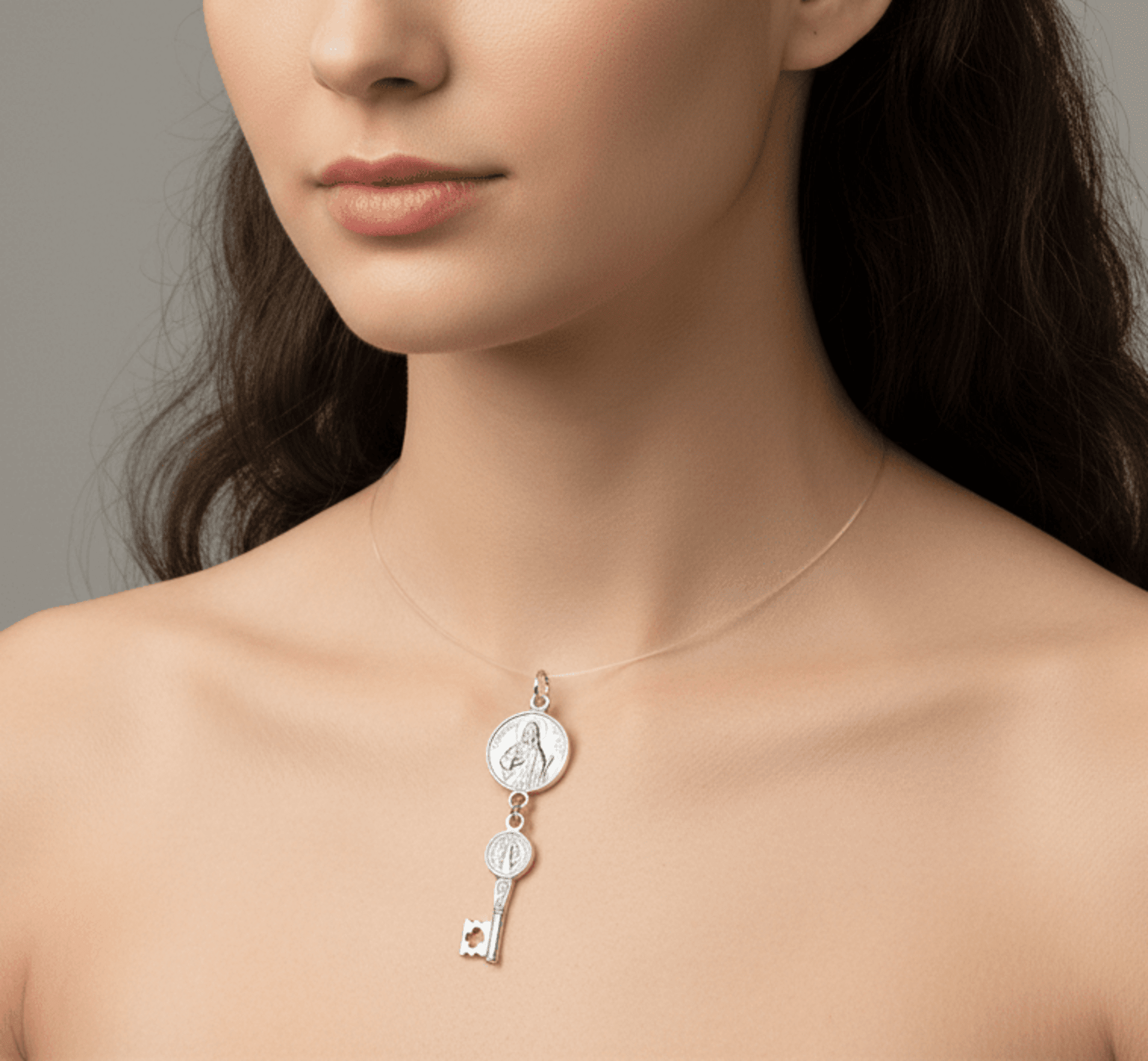 Colgante llave San Benito y San Judas Tadeo - 3