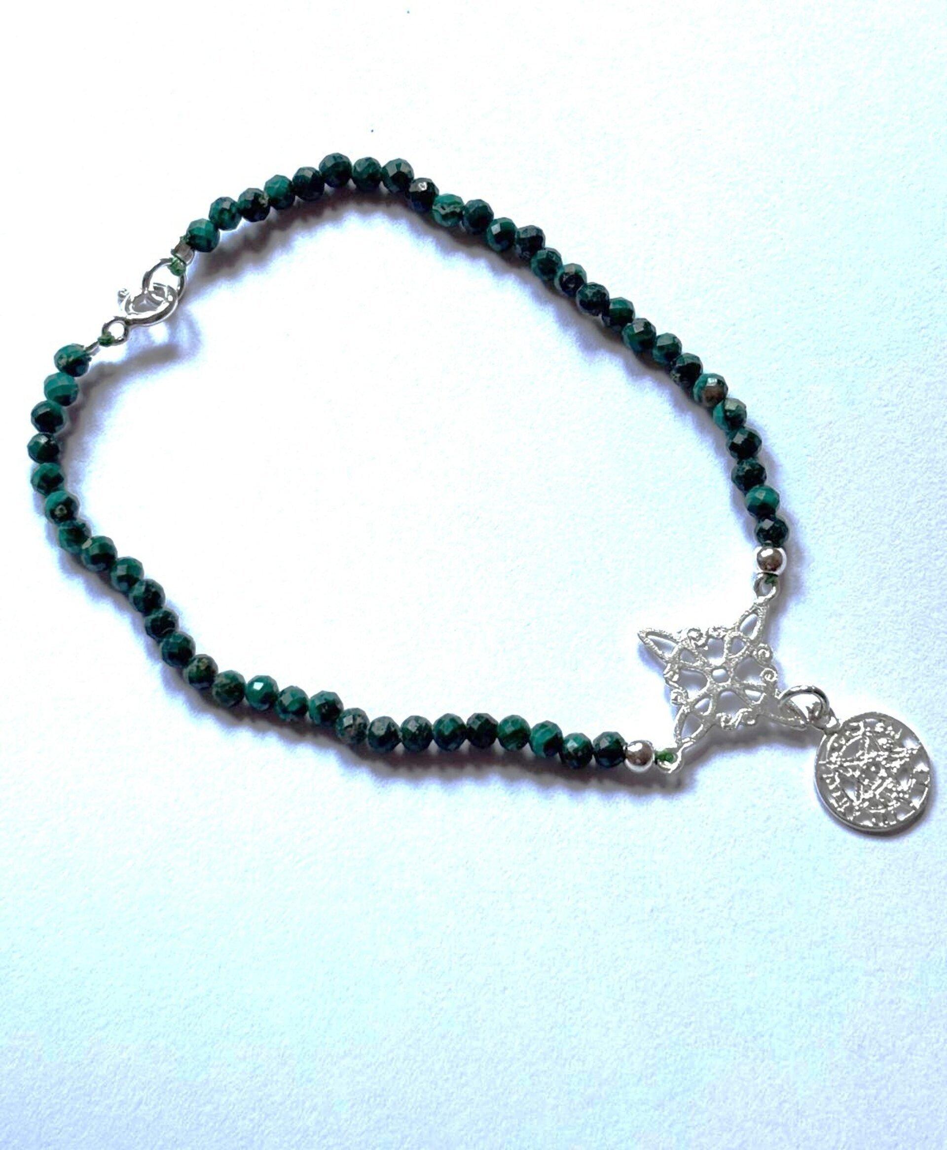 pulsera turmalina y malaquita doble protección - 6