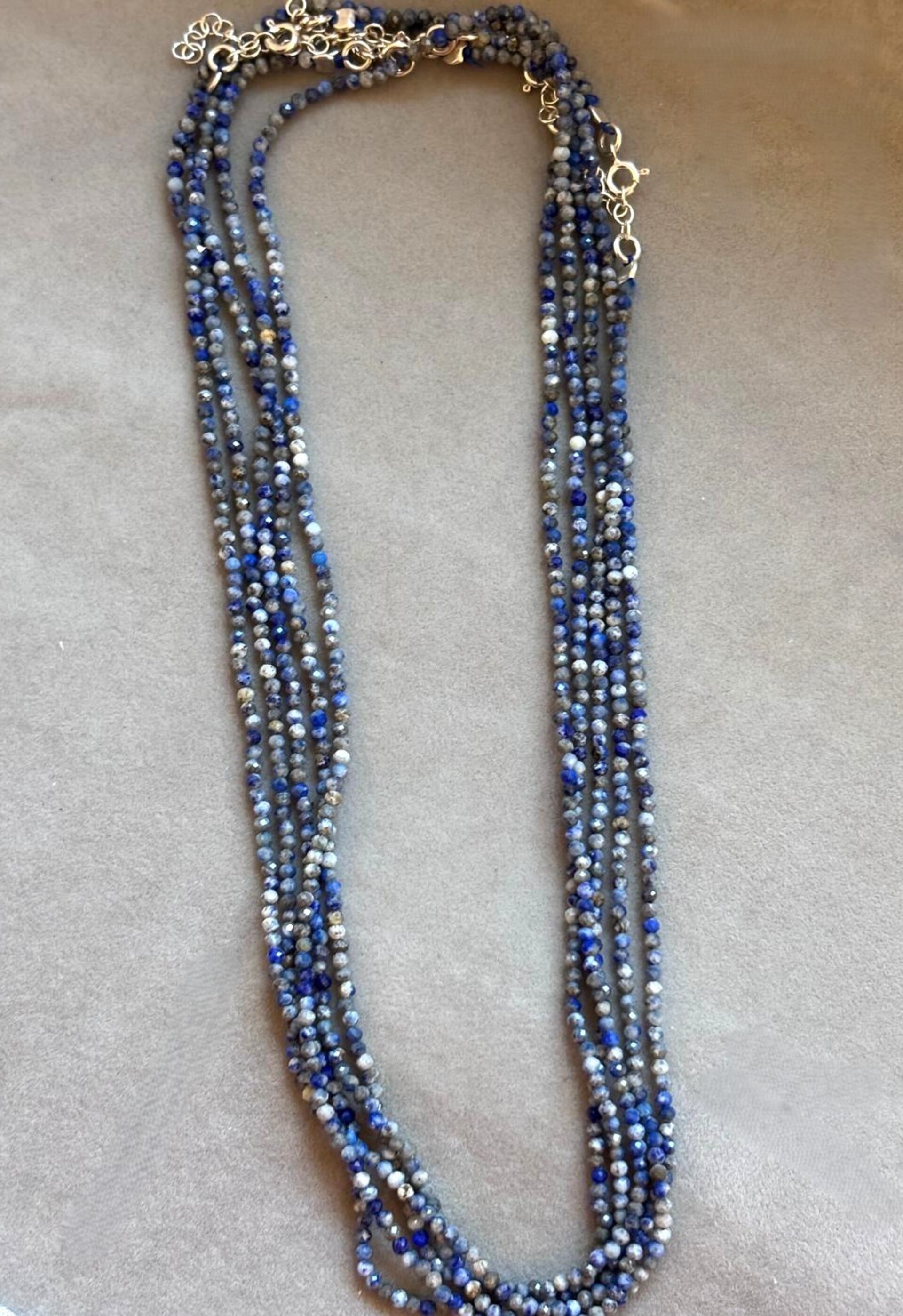 Gargantilla facetada lapizlázuli - 1