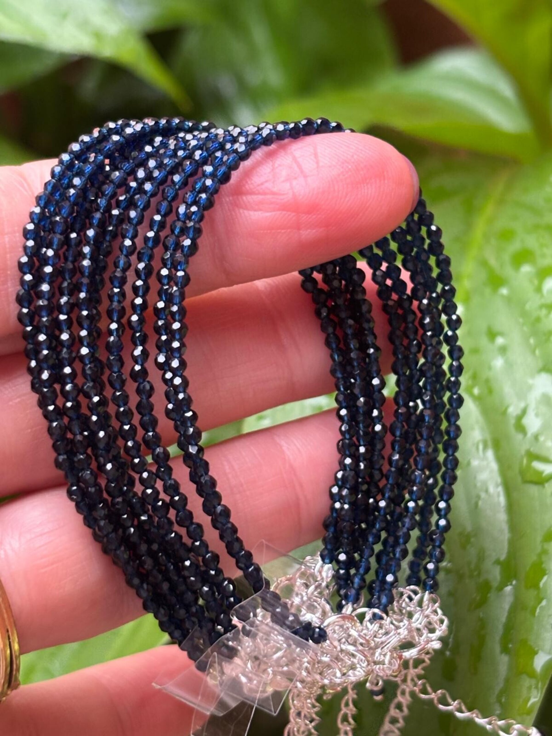 pulsera facetada zafiro - 2