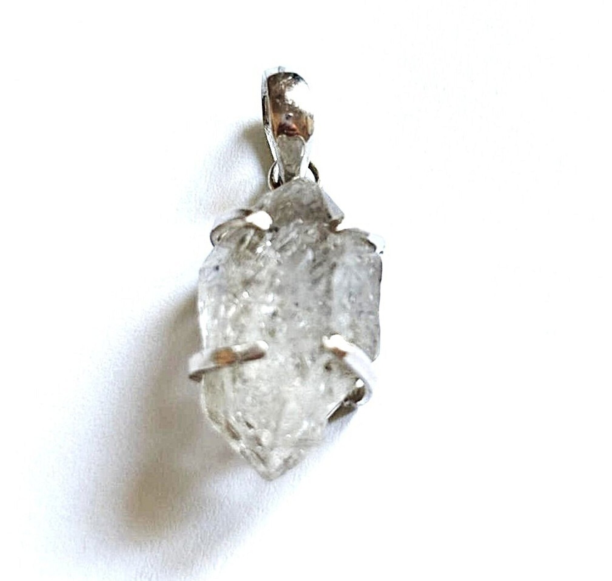 colgante piedra natural cuarzo diamante herkimer - 1