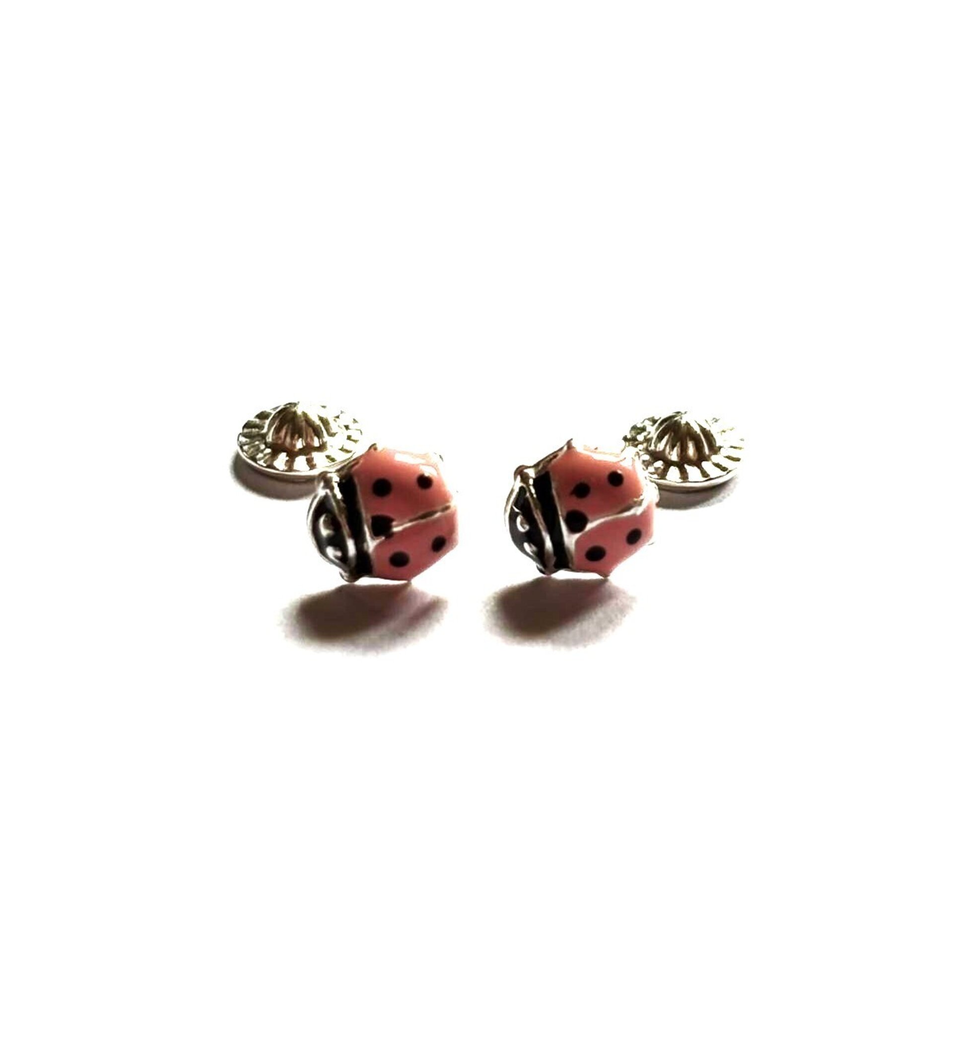 Pendientes mariquita rosa - 6