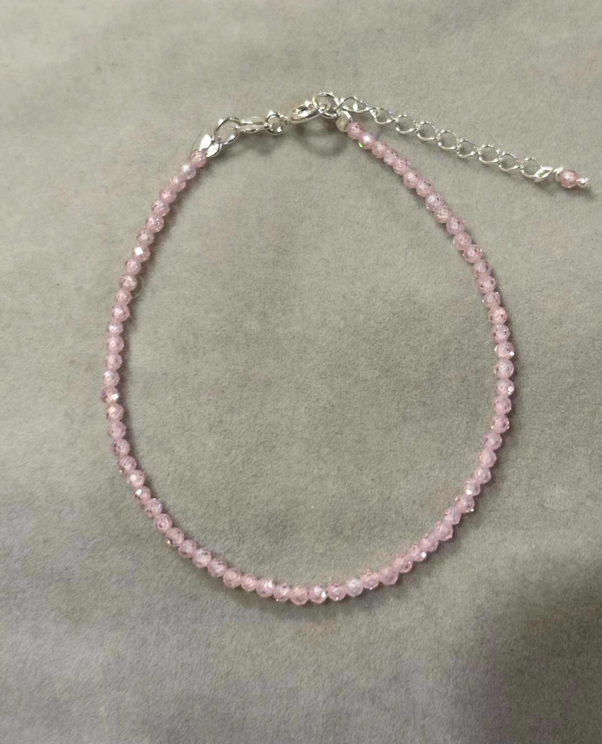 pulsera facetada cuarzo rosa - 2