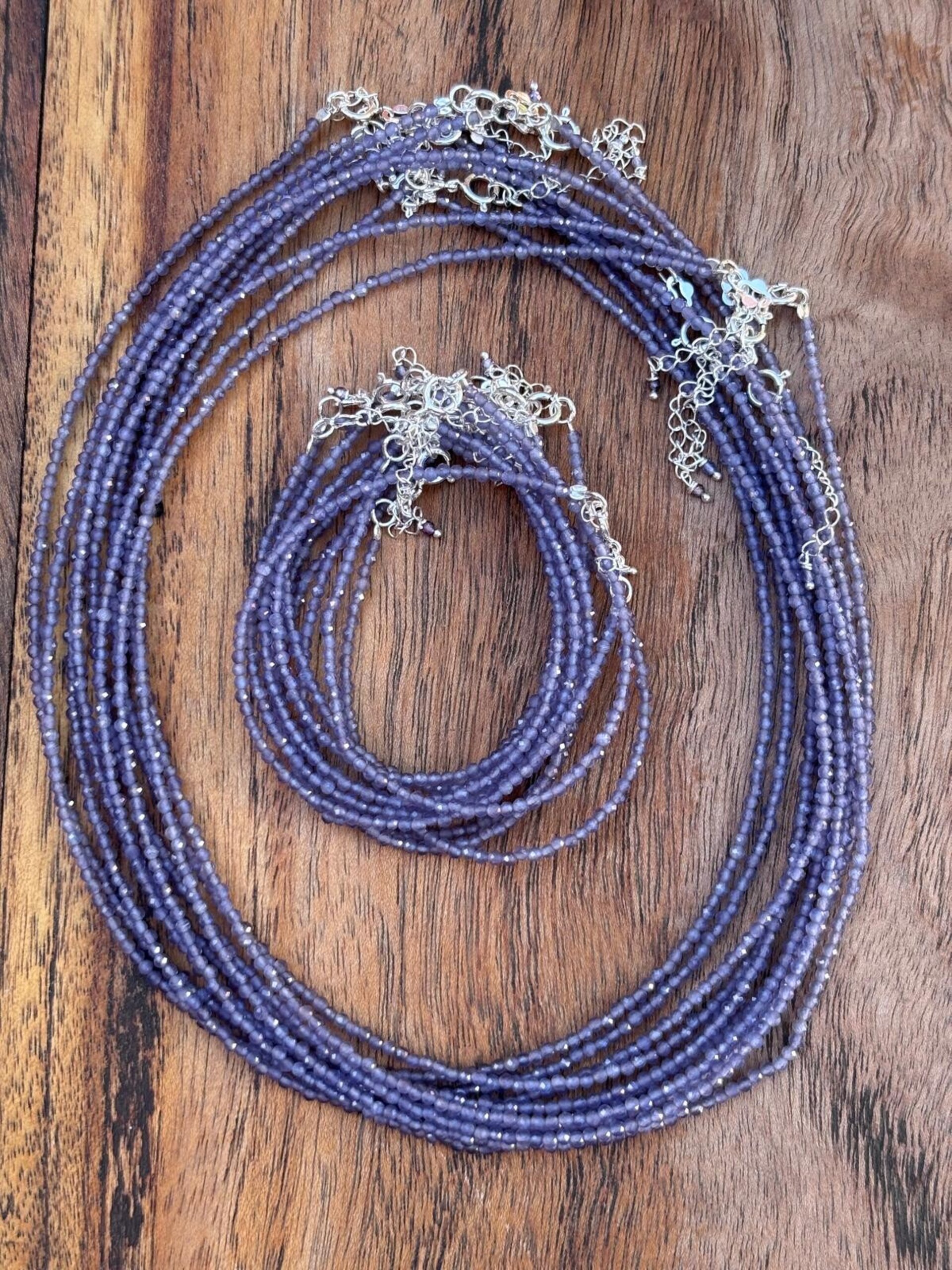 conjunto amatista facetada - 2